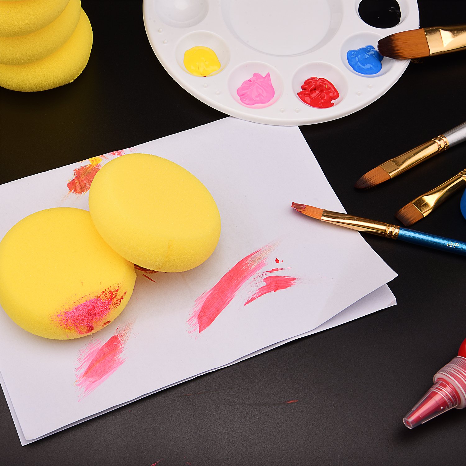 20 Pack Painting Sponge Artist Sponges - 3 Inch Synthetic Watercolor Sponges for Acrylic, Oil & Watercolor Painting - Perfect for Canvas, Paper & DIY Art Projects