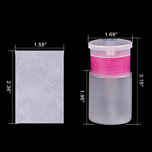 1000 Pcs Gel Nail Polish Remover Wipes - Lint Free Cotton Pads with Pump Dispenser Bottle | Disposable for Soak Off UV Gel & Acrylic Nails | Perfect for Salon, Home Manicure & Nail Art