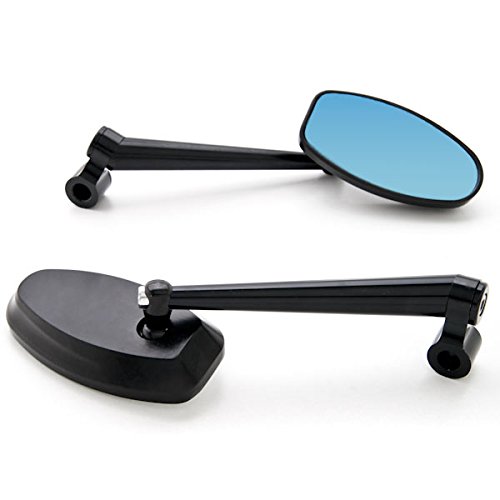 Krator Custom Black Rear View Mirrors with Adapters for Honda CBR1100XX CBR 1100 Super Blackbird - Perfect for Motorcycle Safety and Style Upgrades