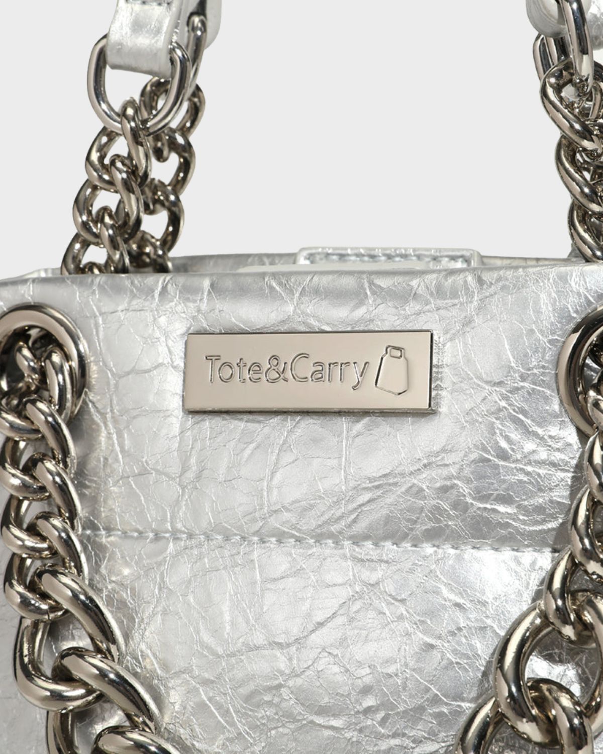 Stylish Silver Leather Mini Tote Bag for Women - Perfect for Work, Travel & Everyday Use