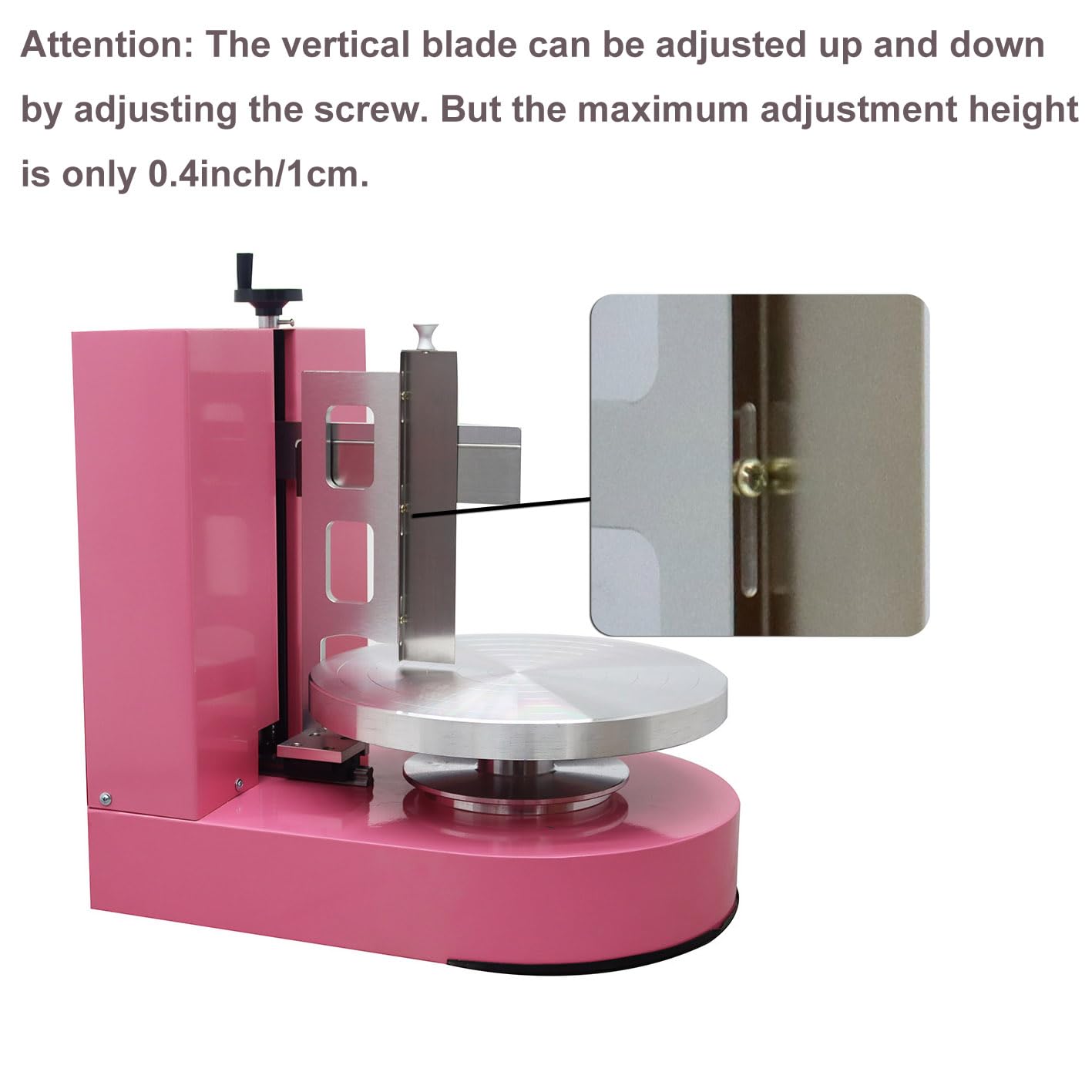 110V Pink Cake Decorating Machine - 4 to 12 Inch Cake Coating & Smoothing Tool with Waterproof LCD Display, Stainless Steel Spatula & Leak-Proof Plug | Perfect for Bakeries, Wedding Cakes & Home Baking Decorations