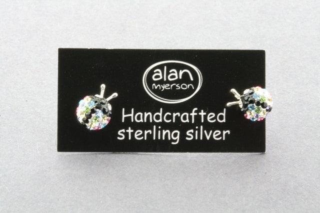 Sparkling Crystal Ladybug Stud Earrings for Women - Multicolor Gemstone Jewelry - Perfect for Parties, Weddings & Everyday Wear