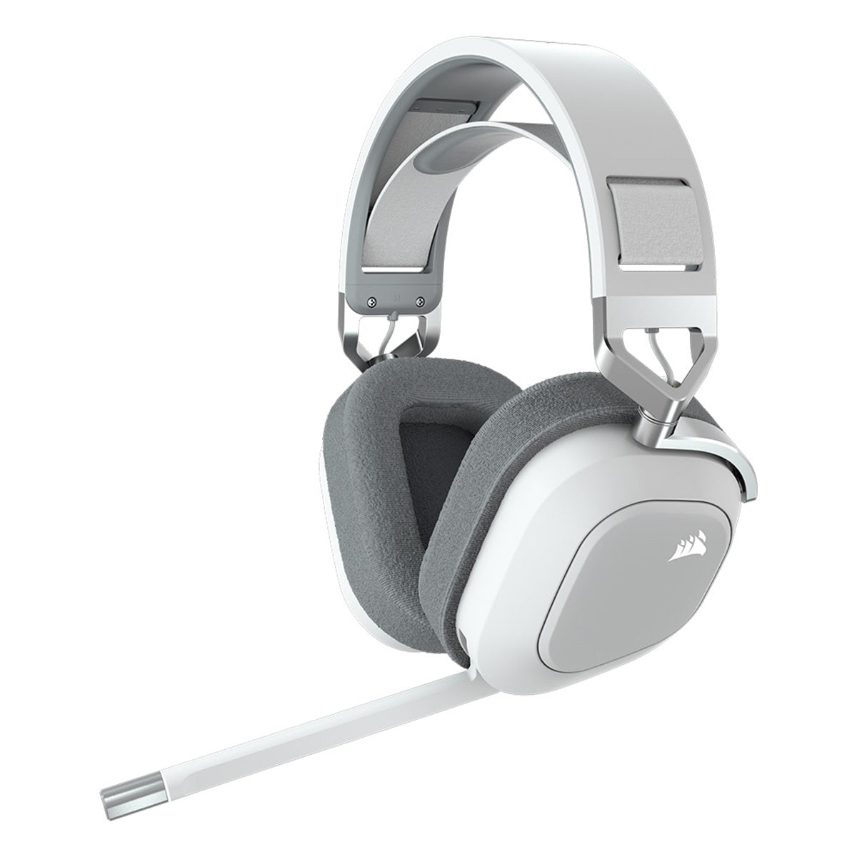 Corsair HS80 RGB Wireless Gaming Headset with Dolby Audio - White | Noise Cancelling Mic, 20hr Battery Life for PC, PS5, Xbox | Perfect for Competitive Gaming & Streaming
