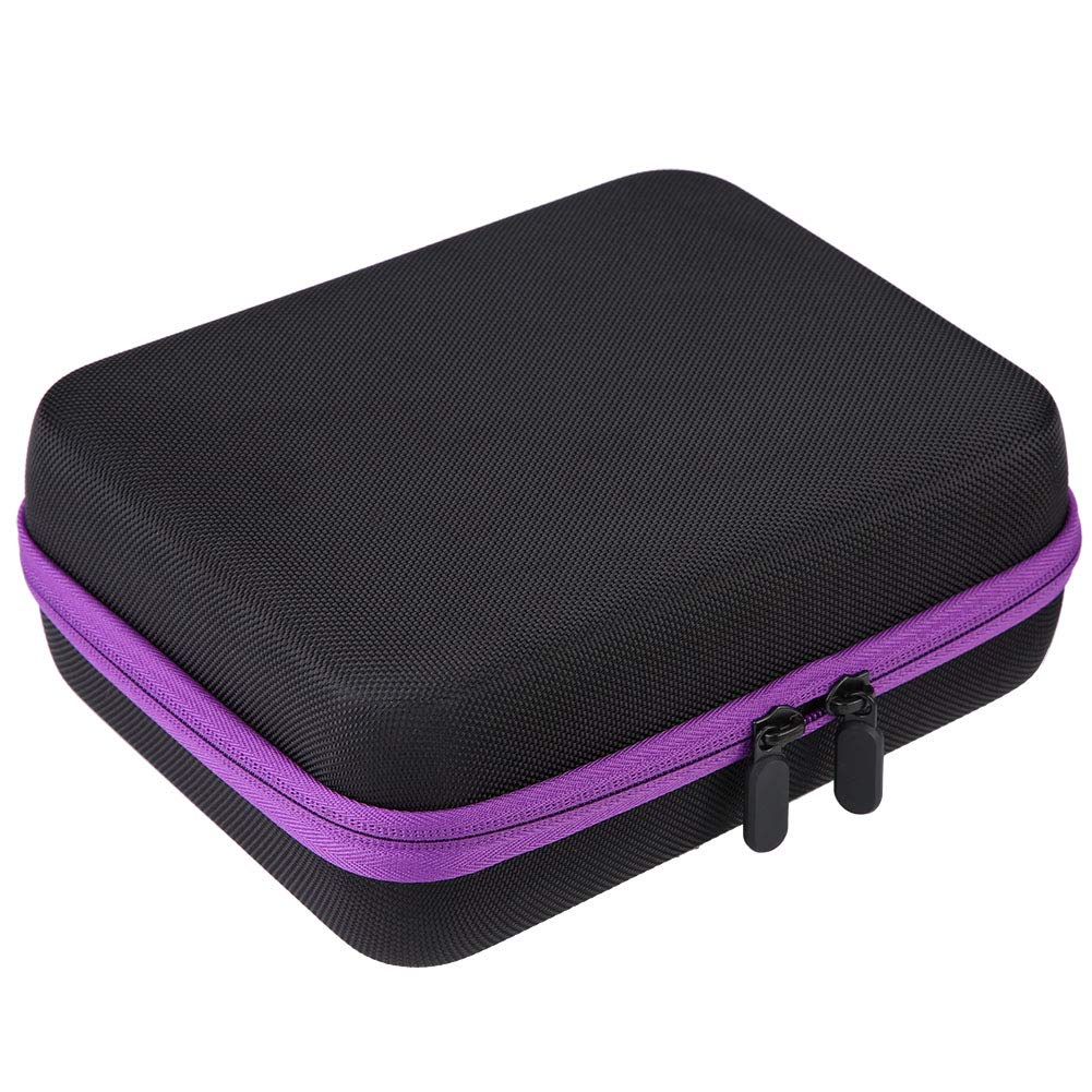 Shanrya Portable Essential Oil Storage Bag - Purple Aromatherapy Organizer for Travel, Hiking & Outdoor Use - Compact & Durable Essential Oil Carrier Pouch