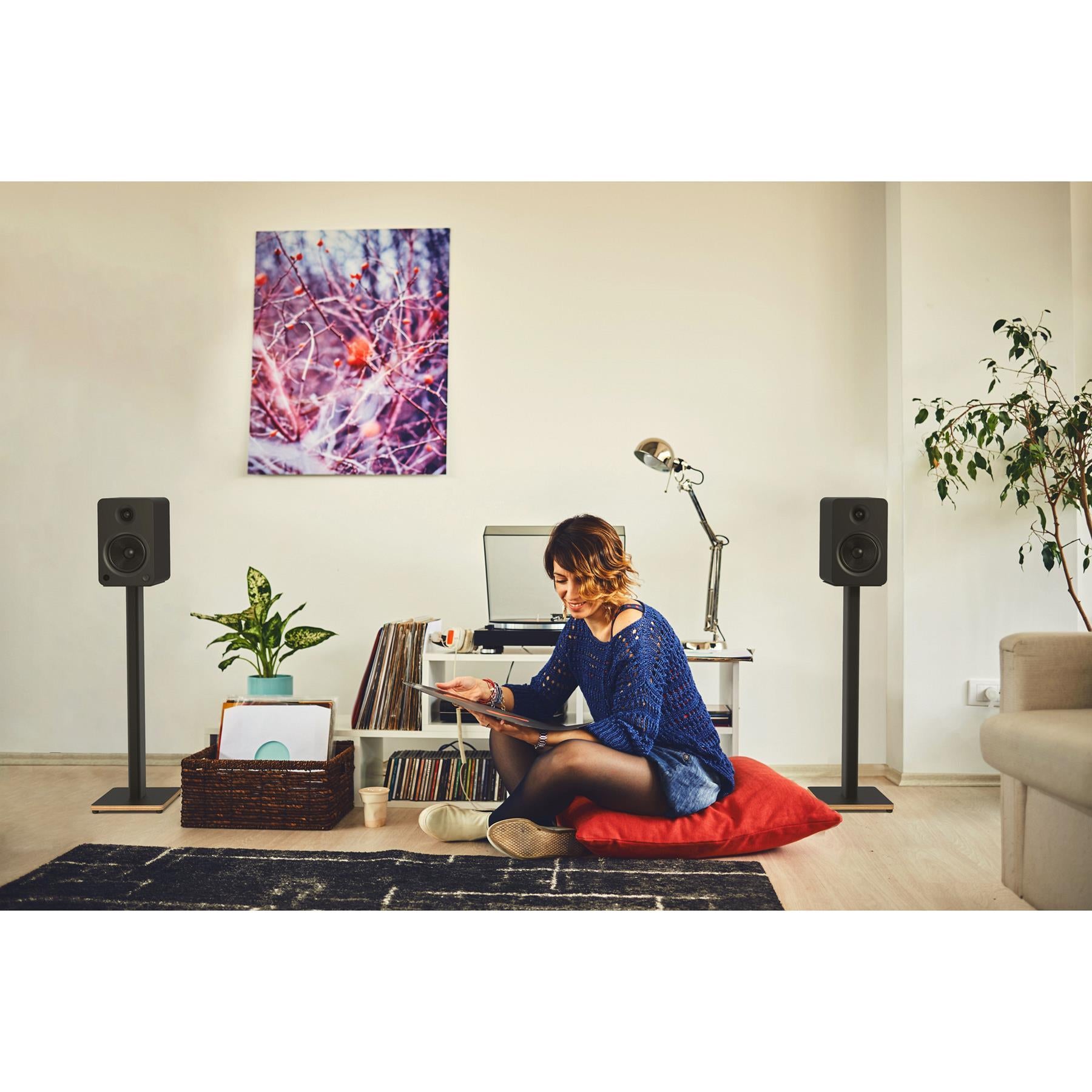 Kanto YU6 Powered Bluetooth Bookshelf Speakers with Phono Preamp - Premium Sound for Vinyl Records, Home Theater, Gaming & Music Streaming