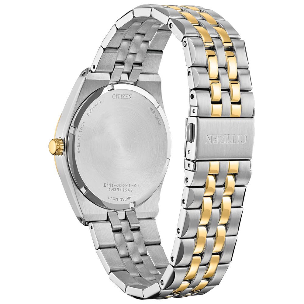 Citizen Men's Classic Corso Eco-Drive Watch with Date Function - Stainless Steel Two-Tone Case, White Dial & Luminous Hands - Solar Powered Dress Watch for Business, Office & Formal Occasions