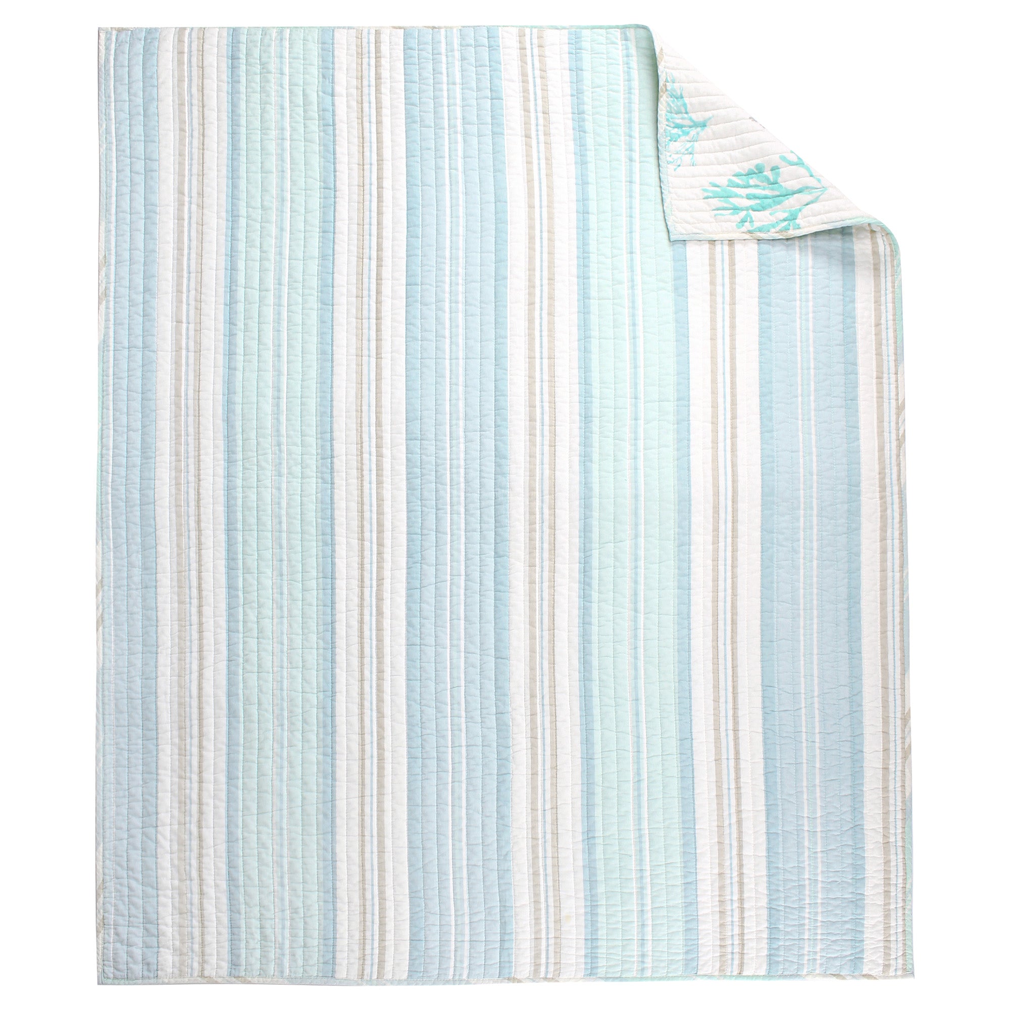 Stone Harbor Quilted Throw Blanket - Soft & Cozy Lightweight Bedspread for Couch, Sofa, Bed - Perfect for Living Room, Bedroom & Home Decor