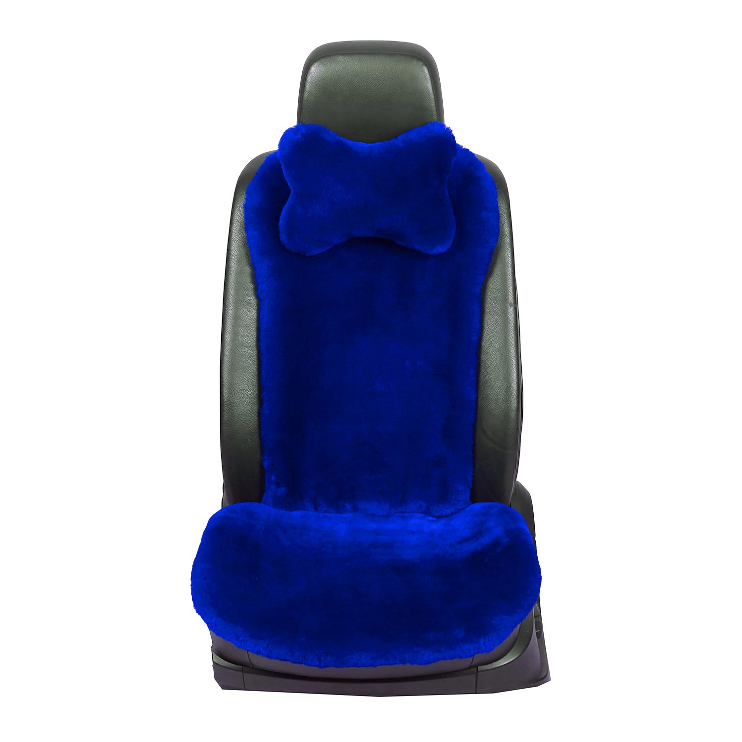 Premium Genuine Sheepskin Car Seat Cushion - 100% Australian Natural Wool Auto Seat Cover - Soft & Warm Fur Pad for Comfort - Universal Fit for Cars, Office Chairs & Wheelchairs - Perfect for Winter Driving, Long Commutes & Home Office Comfort