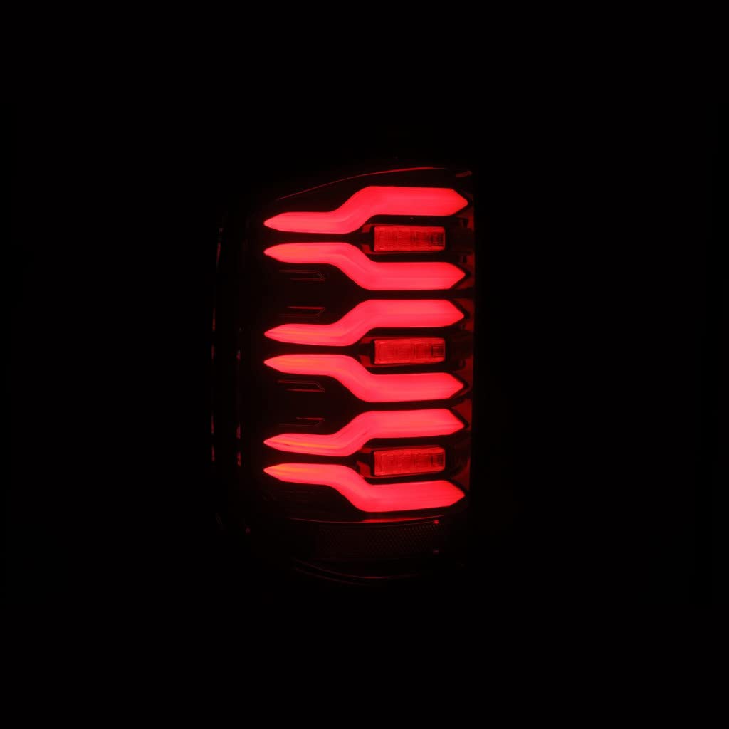 AlphaRex LUXX-Series LED Tail Lights for Chevy Silverado 1500 (2014-2018) - Black-Red Housing - Driver & Passenger Side Pair - Upgrade Your Truck's Style & Visibility for Night Driving & Off-Road Adventures