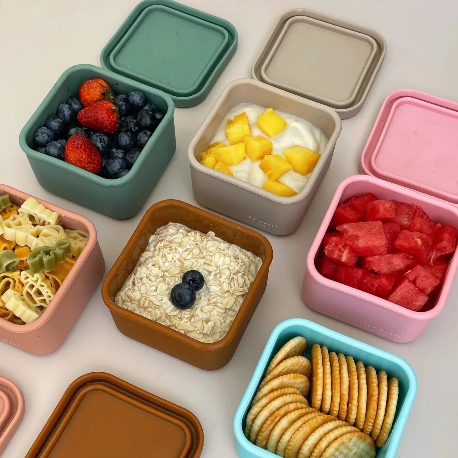 Eco-Friendly Silicone Small Container for Zero Waste Lifestyle - Perfect for Meal Prep, Snacks, and Travel Storage | Nude Color