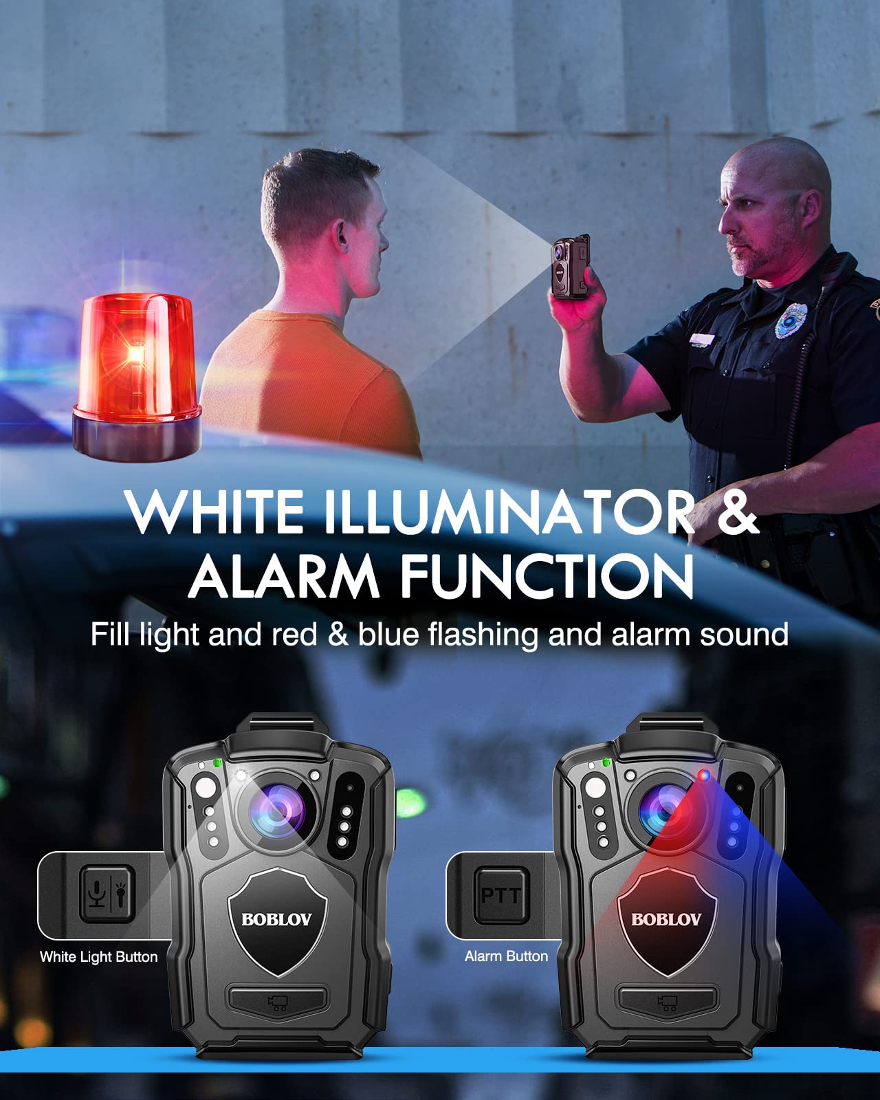 BOBLOV M5 2K 64GB Police Body Camera with GPS, 1440P HD Body Worn Camera, 4200mAh Battery, IP67 Waterproof, Magnetic Mount - Ideal for Law Enforcement, Security Guards & Night Patrols