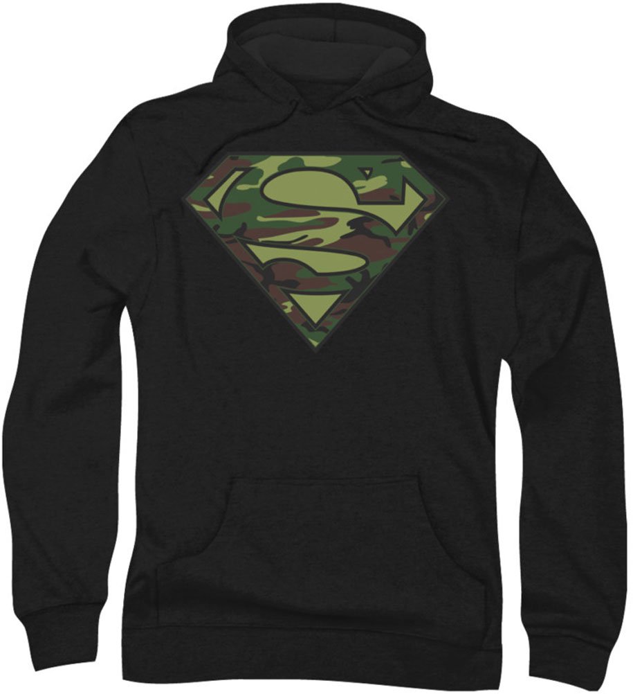 Superman Camouflage Logo Hoodie for Men - Stylish & Comfortable Pullover for Casual Wear, Gym, and Outdoor Activities