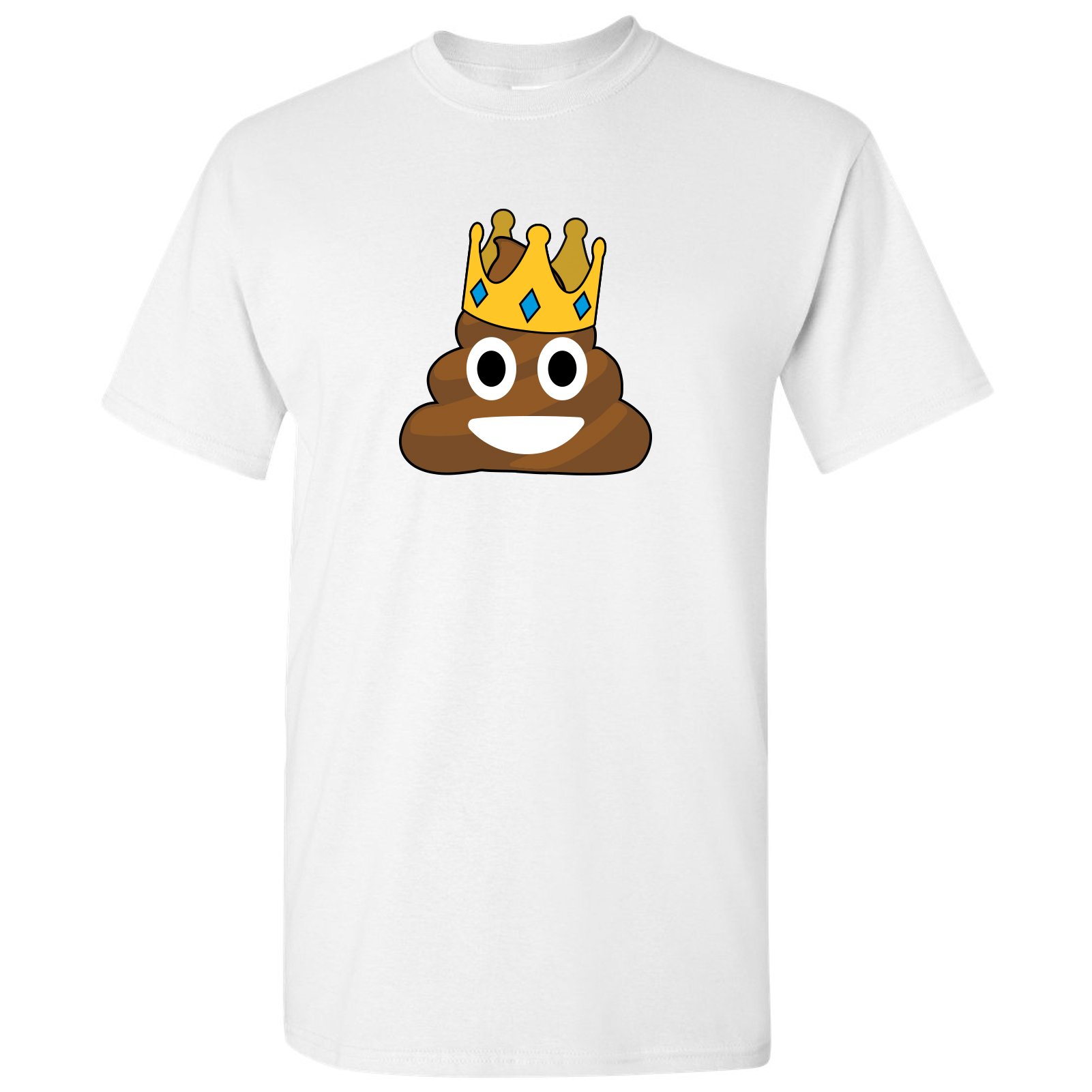 Funny Poop Crown T-Shirt - Humorous Novelty Gift for Parties