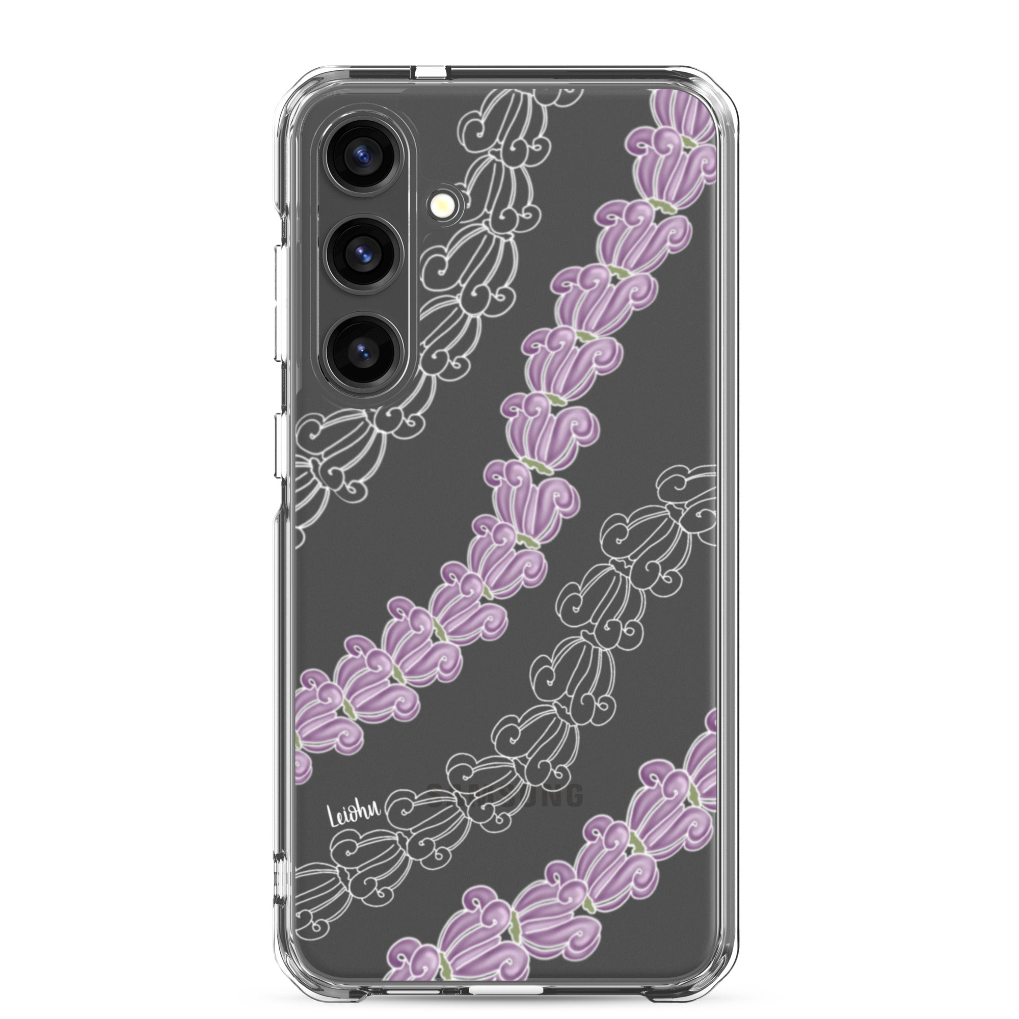 Samsung Clear Phone Case with Crown Lei Design - Slim Protective Cover for Samsung Galaxy [Model] - Perfect for Parties, Festivals, and Everyday Use