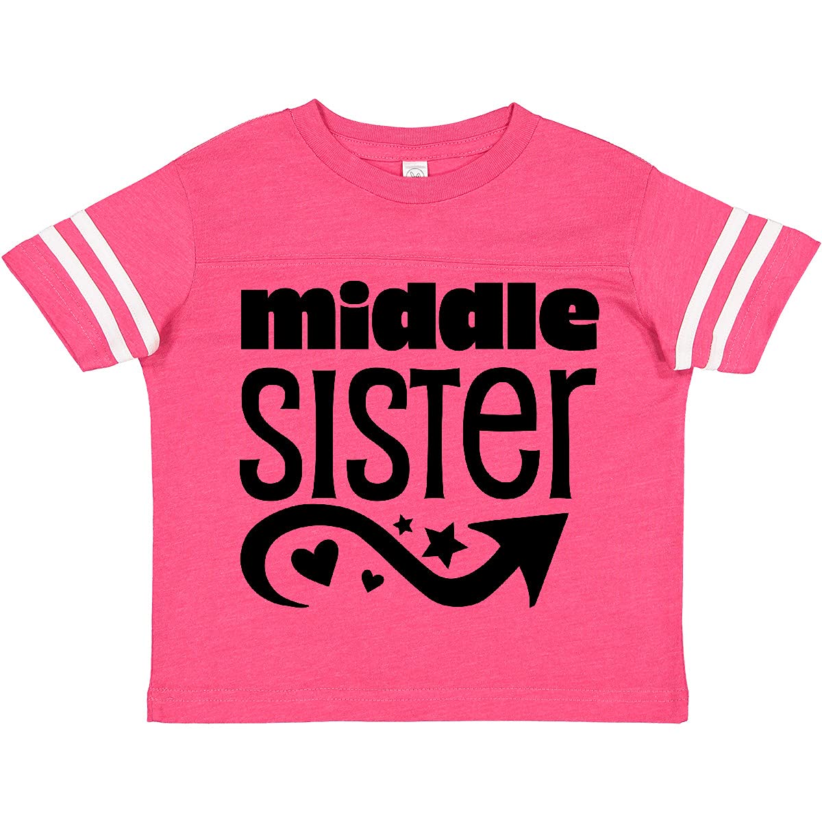 Inktastic Middle Sister Toddler T-Shirt - Cute Sibling Matching Outfits for Toddler Girls - Perfect for Family Photos & Special Occasions