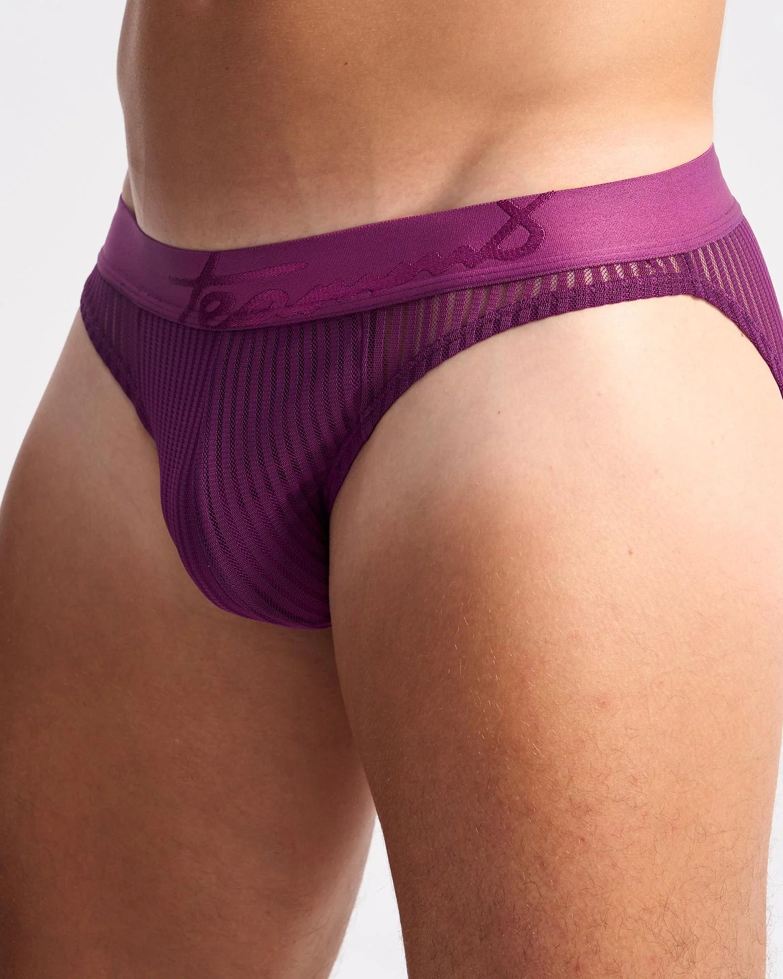 Teamm8 Casanova Mesh Briefs for Men - Soft & Breathable Underwear in Violet - Perfect for Gym, Sports & Everyday Comfort