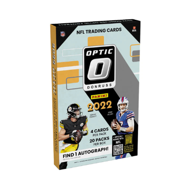 2022 Donruss Optic Football Hobby Box - Premium NFL Trading Cards Collection for Collectors & Investors - Perfect for Fantasy Sports, Memorabilia Display, and Card Trading Events
