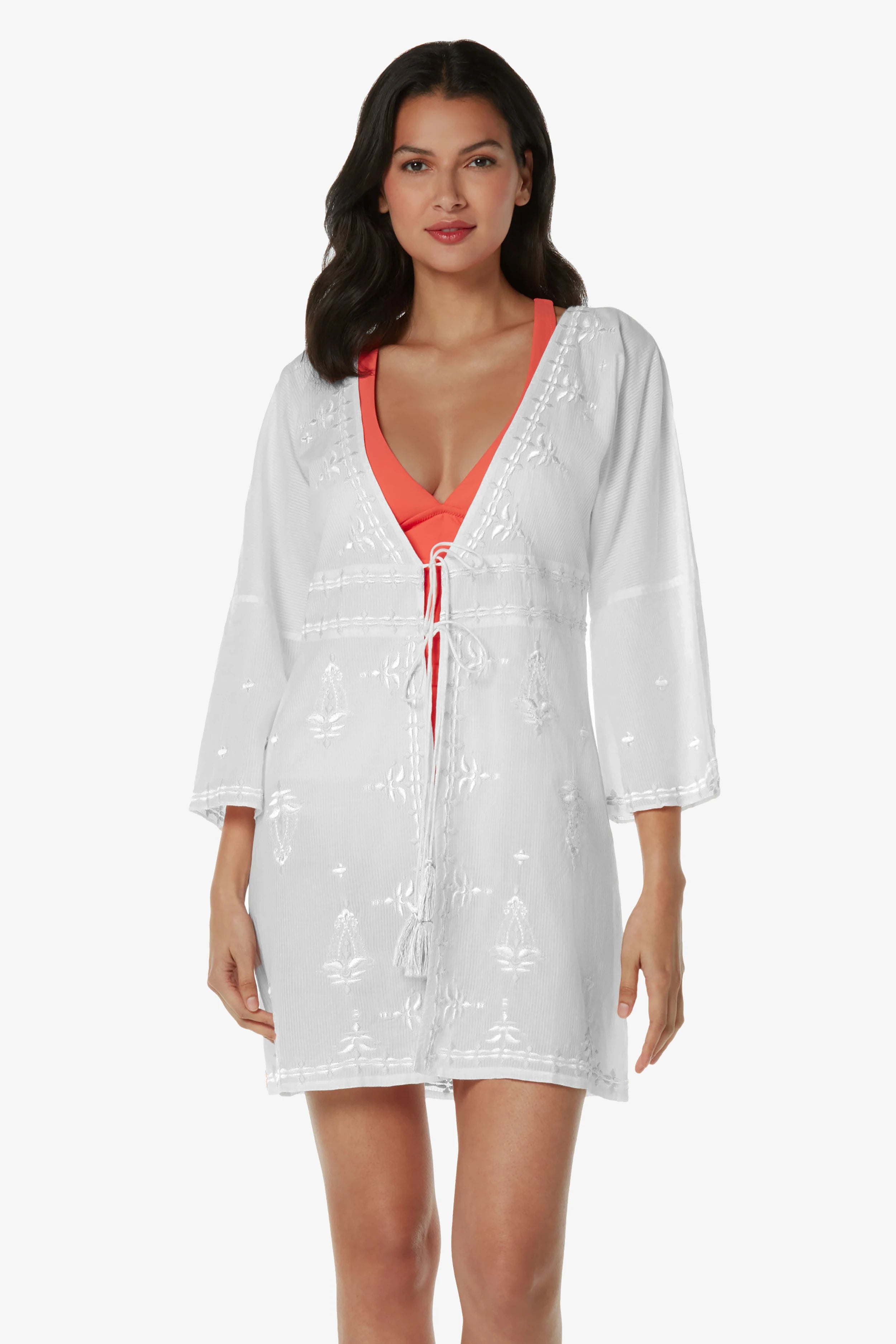 Nola Tunic Women's Casual Loose Fit White Blouse Top - Perfect for Office Wear, Summer Outfits & Everyday Comfort