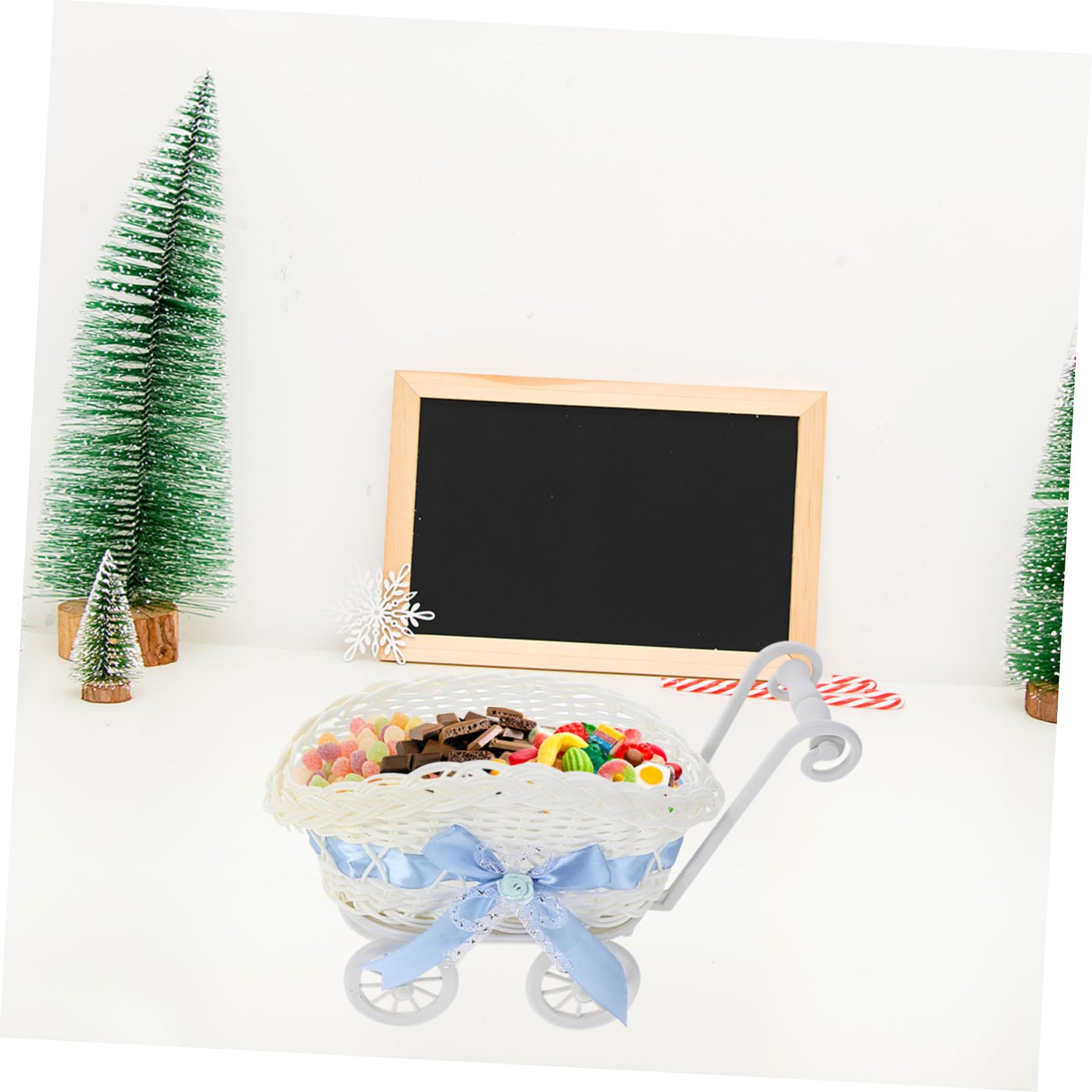 2-Pack COOLHIYA Woven Party Baskets - Decorative Picnic Food Baskets, Shower Gift Baskets & Miniature Toy Storage - Perfect for Outdoor Gatherings, Baby Showers & Home Decor (PP Material)
