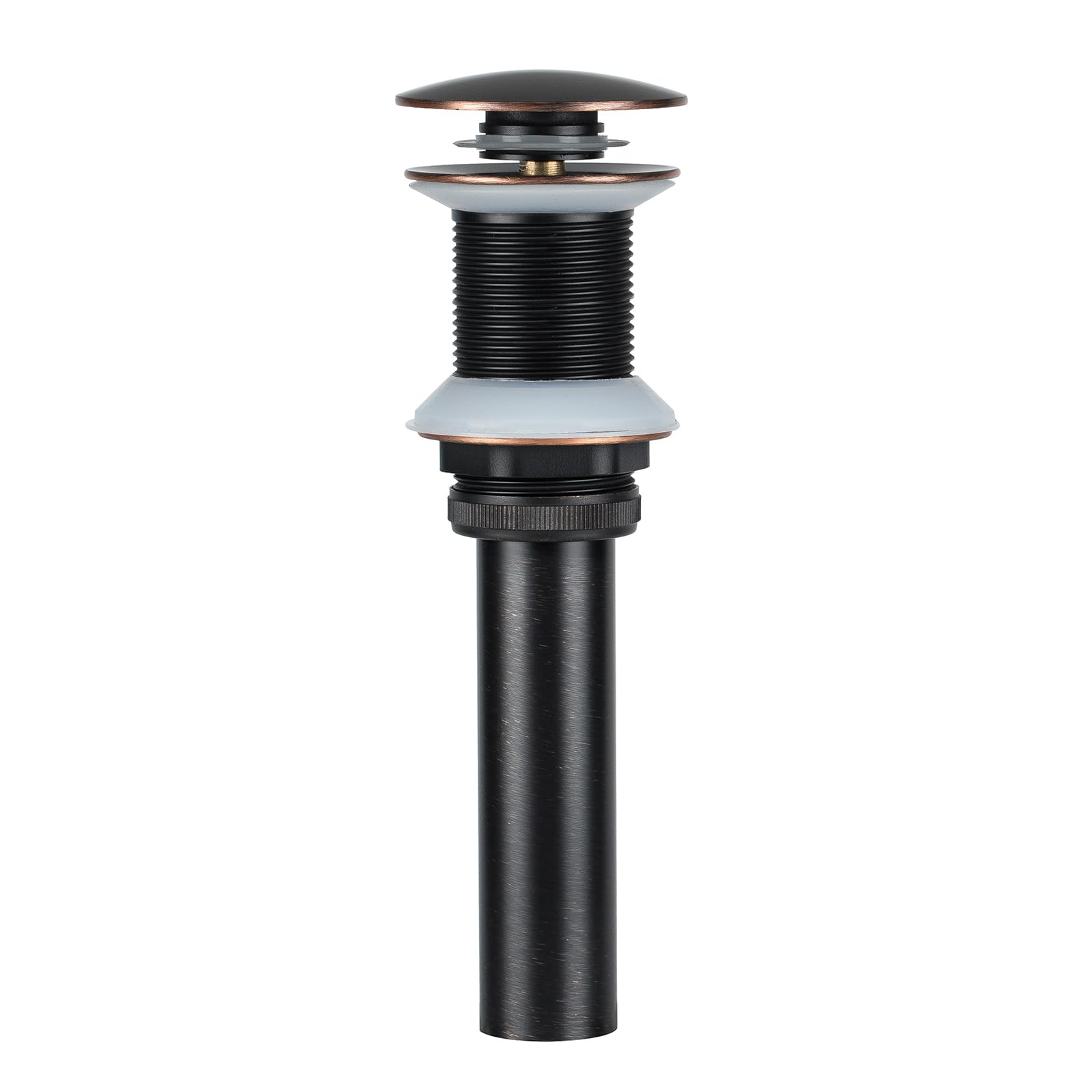 Oil Rubbed Bronze Vessel Sink Drain - Pop-Up Bathroom Drain Without Overflow for Modern Vanities & Luxury Bathrooms
