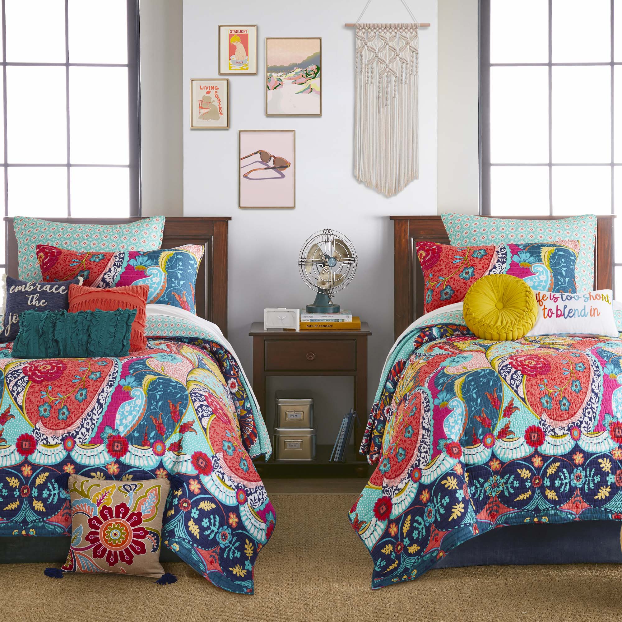 Jules Twin Quilt Set L11480Ts - Soft & Cozy Bedding for Kids & Teens - Perfect for Dorm Rooms, Guest Beds & Sleepovers