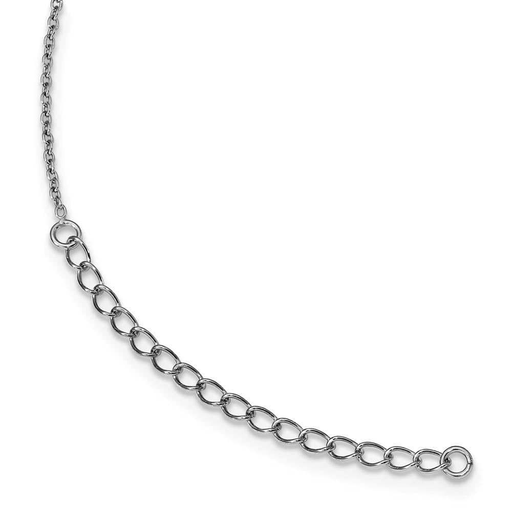 Sterling Silver 13mm Double Heart Necklace for Anniversary Gifts