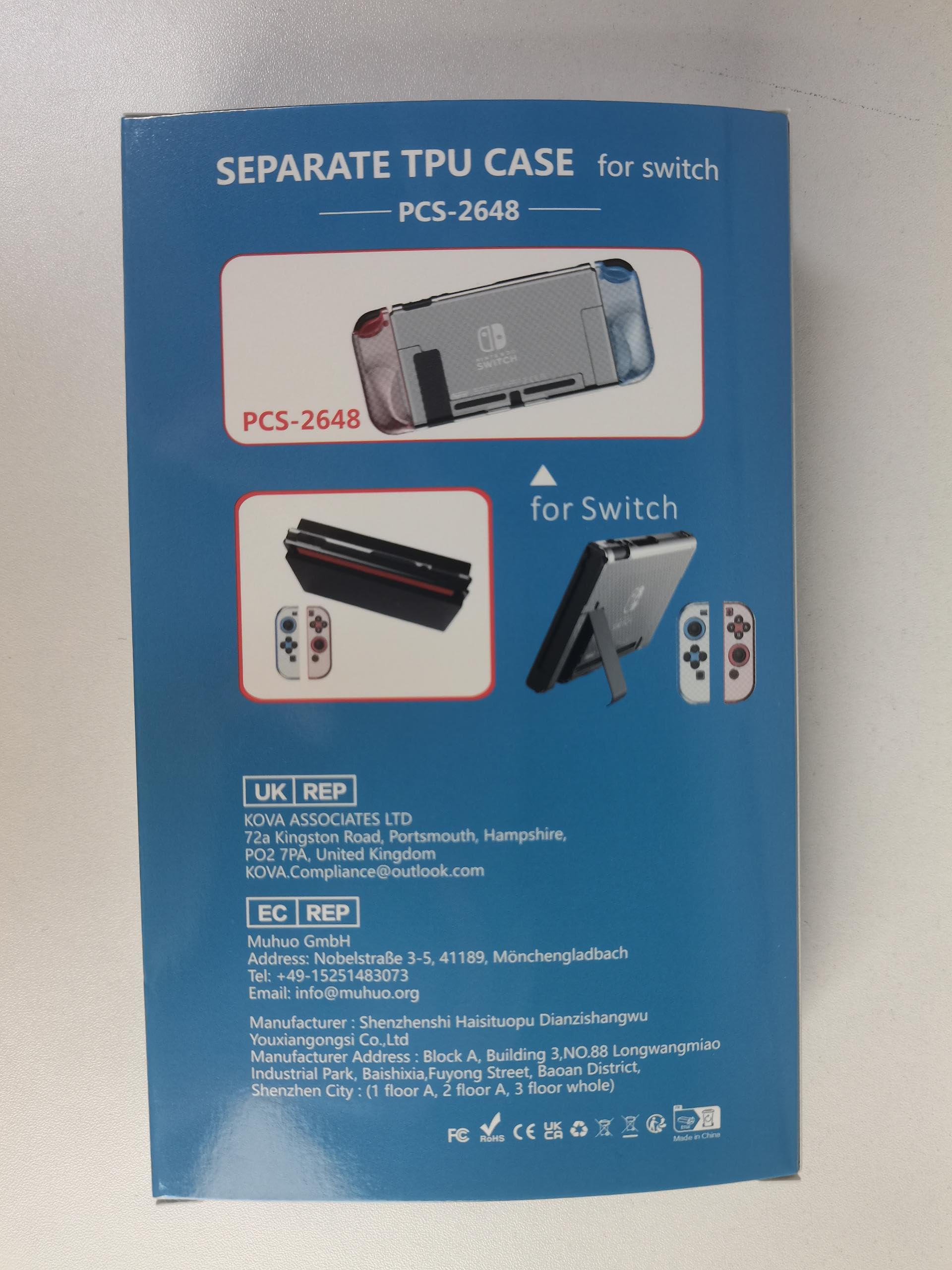 Nintendo Switch Case with Screen Protector - Protective Cover for Switch Console & Joy-Cons | Perfect for Travel, Gaming, and Storage Protection
