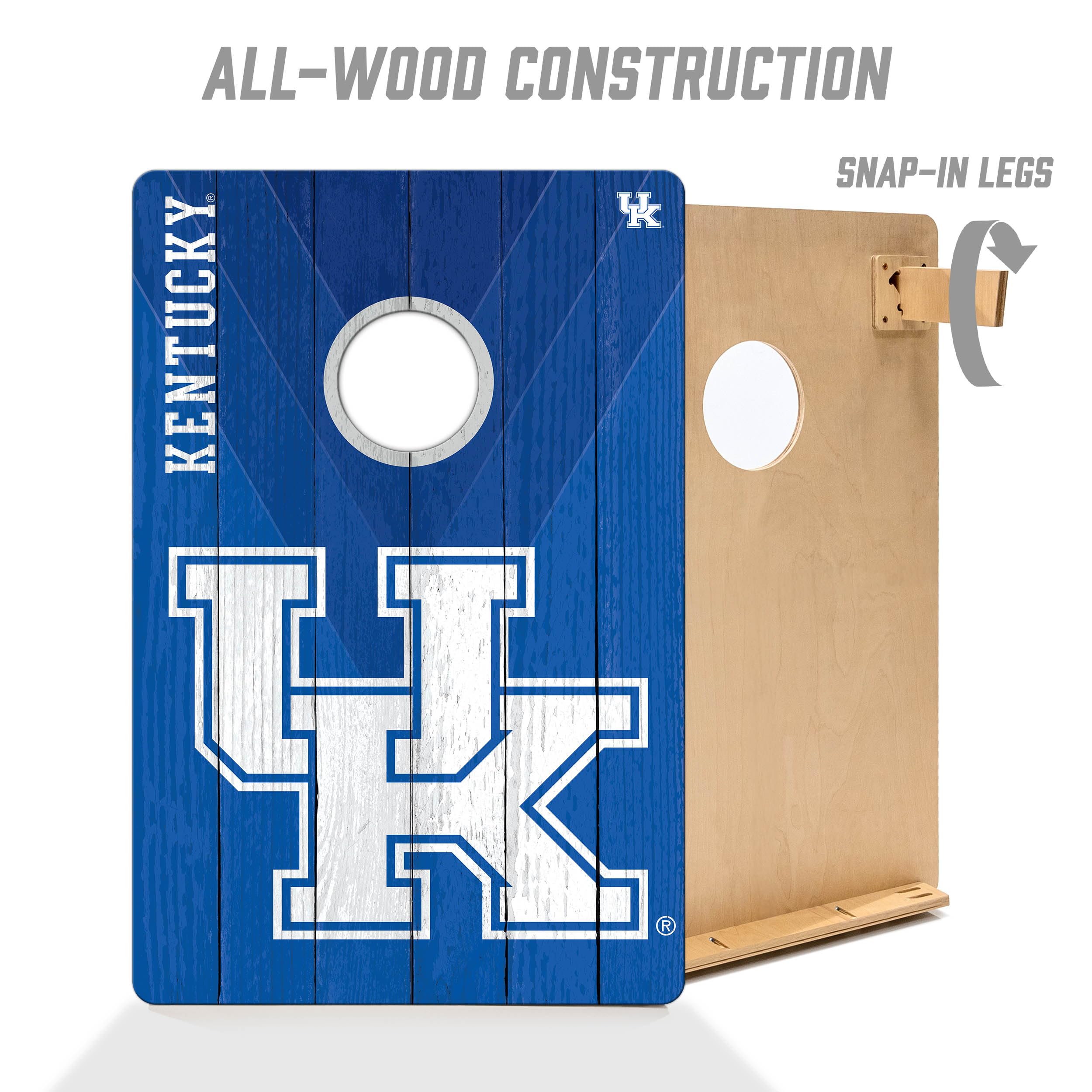 YouTheFan NCAA 2’ x 3’ Wood Cornhole Game Set with Logo Bags - Outdoor Tailgate Party, Backyard BBQ, College Football Game Day Fun