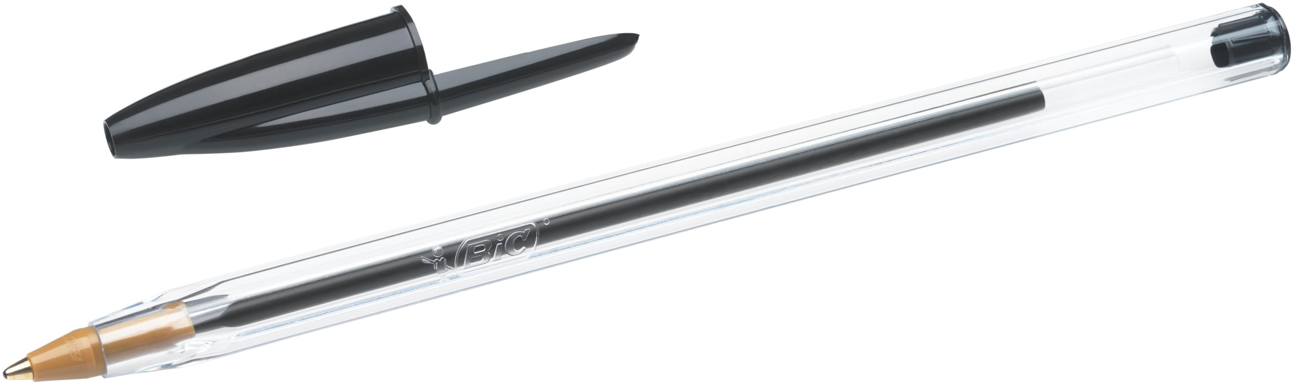 Bic Cristal Original Ballpoint Pens - 50 Pack, Black Ink, Medium Point 1.0mm - Smudge-Free Writing for School, Office & Everyday Use - Bulk Pack of Smooth Writing Pens