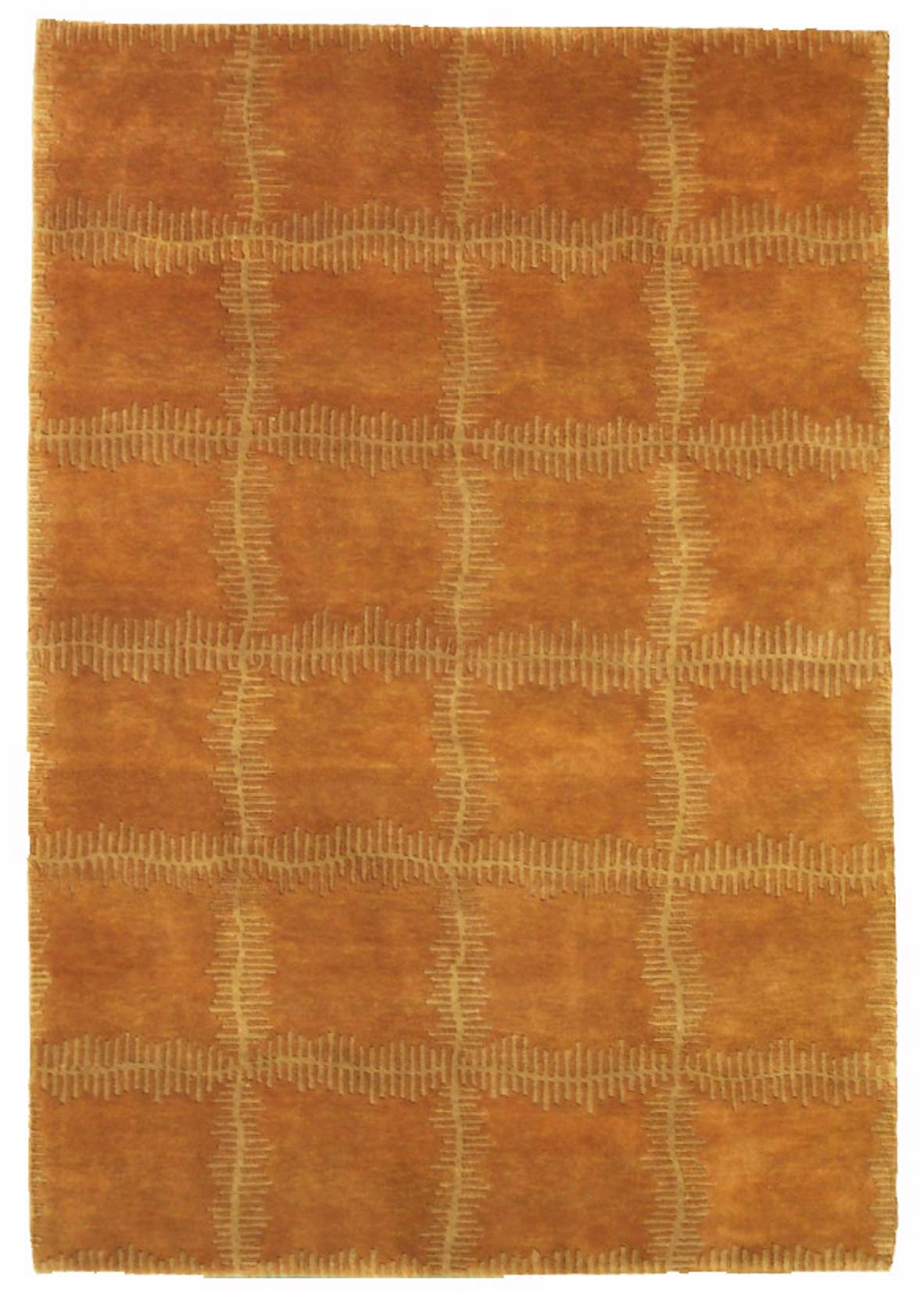 Hand Knotted Gold Area Rug 4'x6' - Premium Wool Persian Style Carpet for Living Room, Bedroom & Dining Room Decor