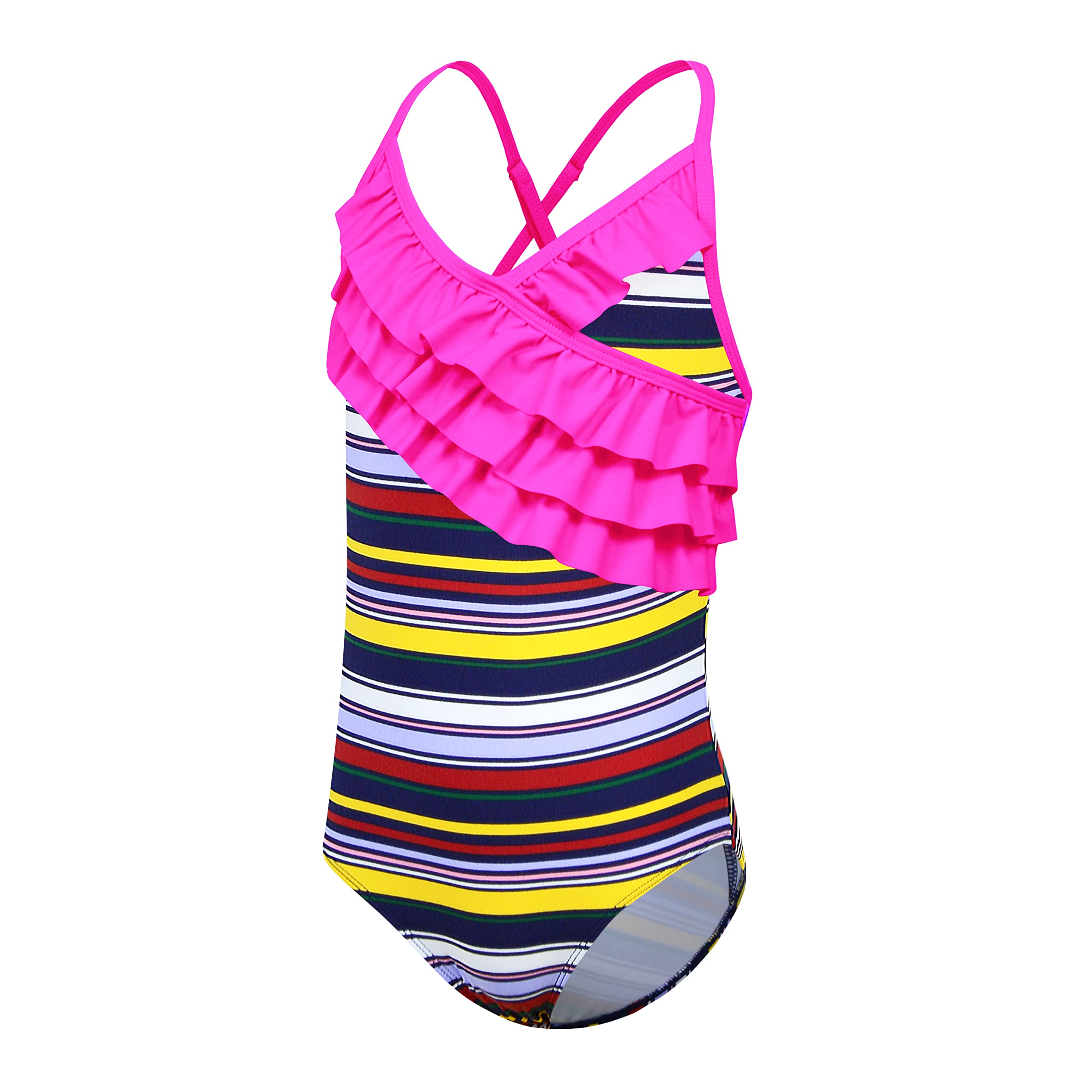 Kauego Girls One Piece Swimsuits - Hawaiian Ruffle Swimwear for Kids, Beach Bathing Suit for Girls | Perfect for Pool Parties, Summer Vacations & Water Play