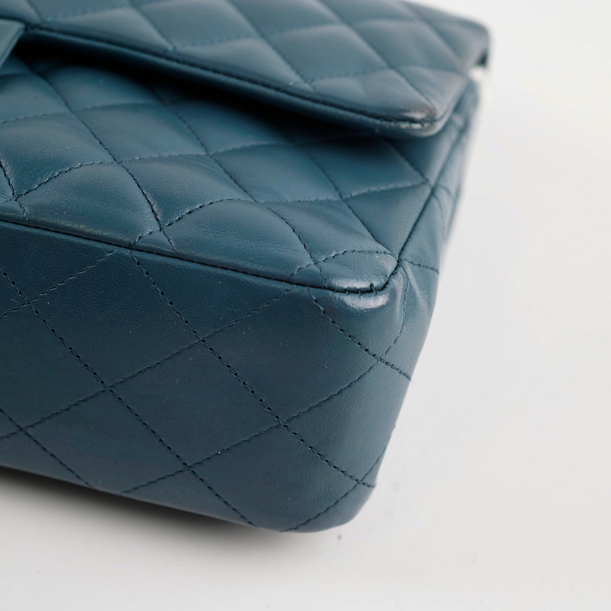 Chanel Medium/Large Double Classic Flap Bag in Blue - Luxury Designer Handbag for Women | Perfect for Work, Evening Events & Everyday Use