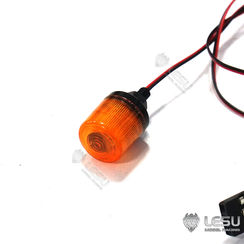Universal Rotating Warning Light Spare Part for TAMIYA RC Tractor Truck & Radio Controlled Dumper Trailer - DIY Installation for Emergency Vehicle Simulation & Construction Site Scenes