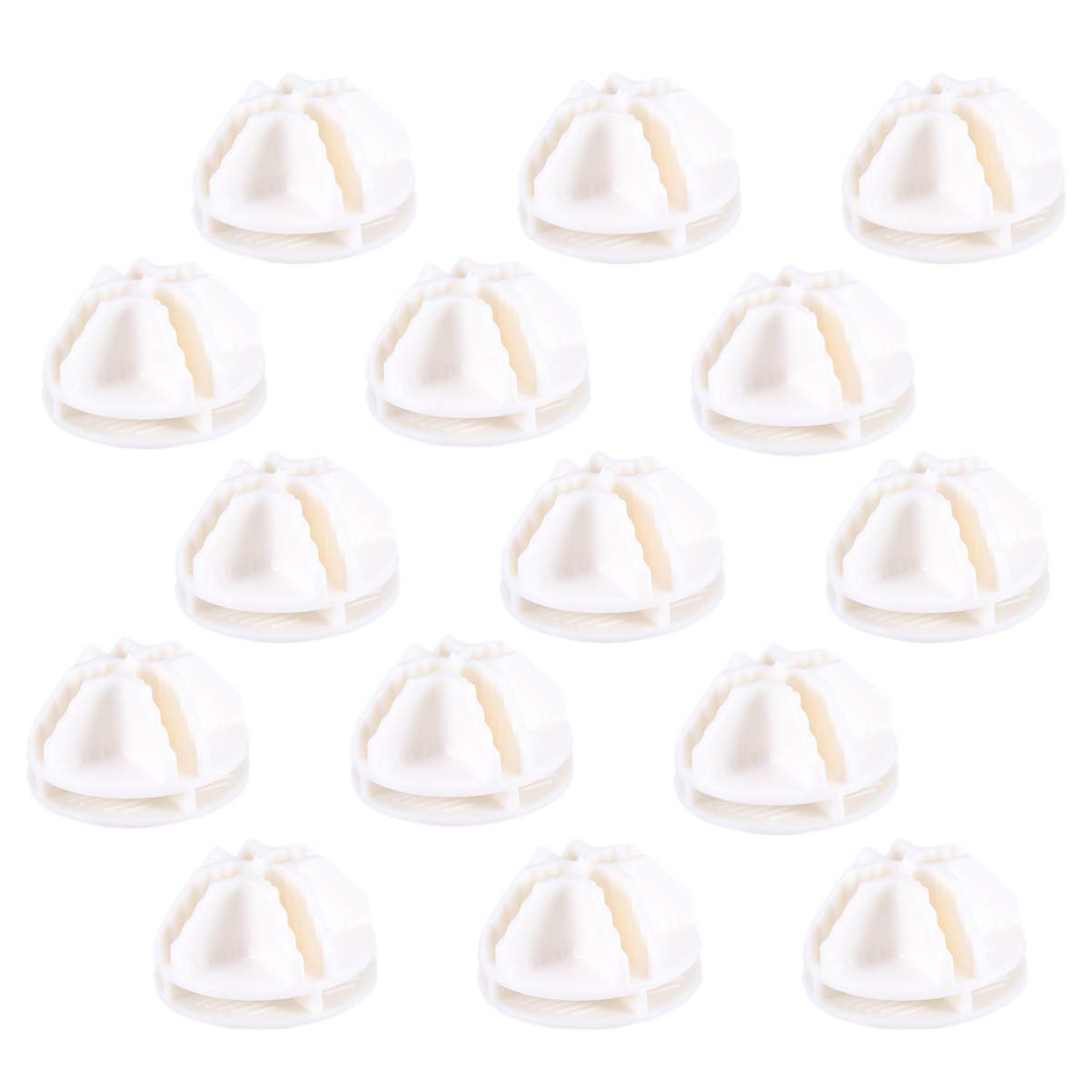 YARNOW 20pcs White Plastic Wire Shelf Connectors for Modular Storage Cube, Closet Organizer, Cabinet & Shelving Unit - Perfect for Home Organization, DIY Storage Grids, and Garage Shelving Systems
