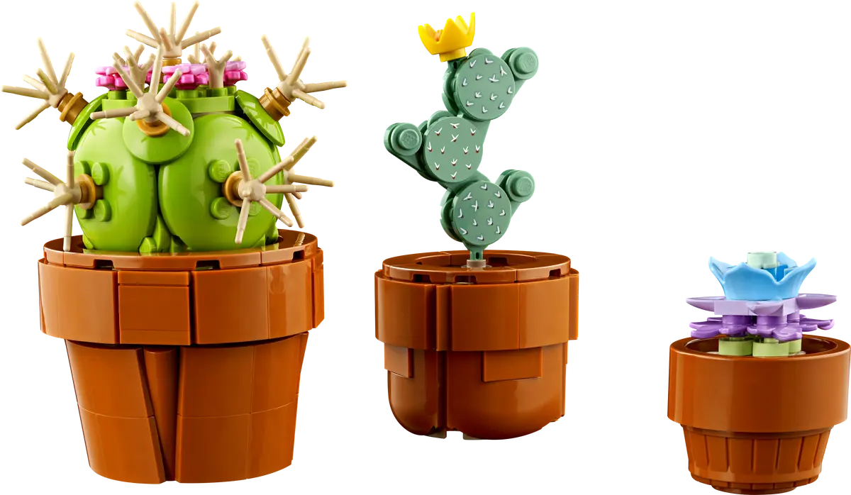 LEGO Botanical Collection Tiny Plants Building Kit - Creative DIY Mini Succulents & Cactus Set for Home & Office Decor, Gift for Plant Lovers