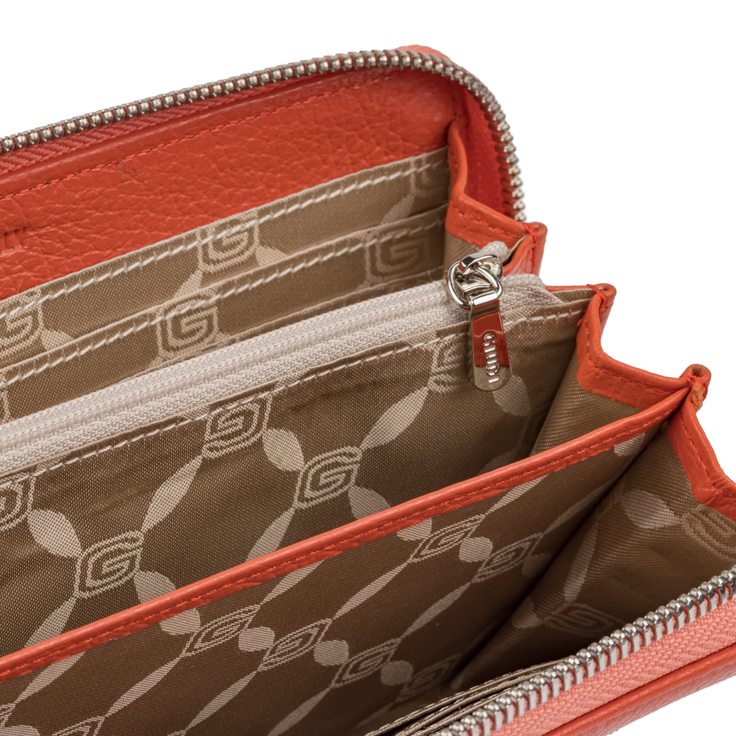 Genuine Leather Women's Wallet - Italian Made Zip Closure Clutch Purse for Women - Perfect for Everyday Use, Travel & Special Occasions