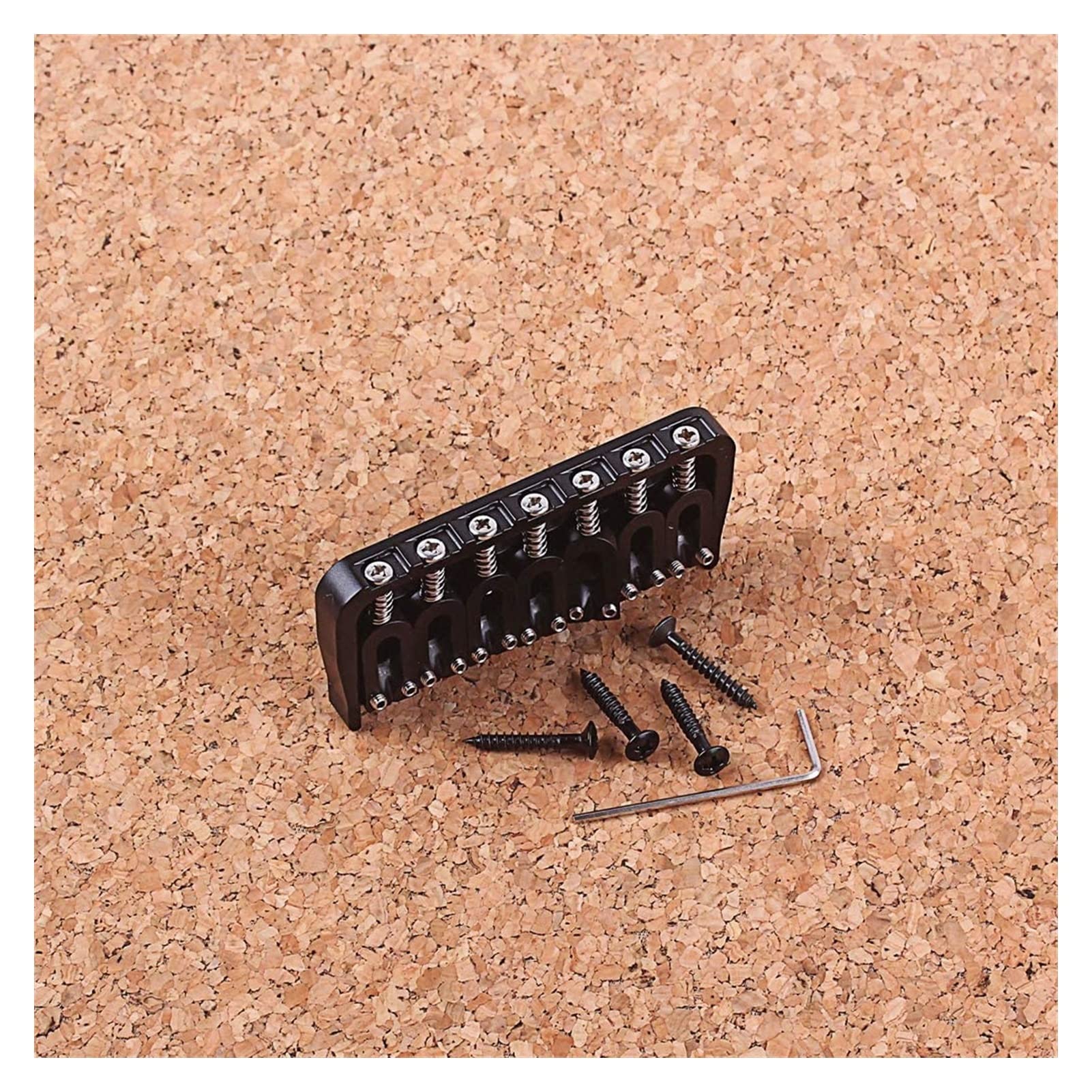 7 String Electric Guitar Bridge - Heavy Duty Metal Hardtail Saddle Replacement Part | Perfect for Guitar Upgrades & Repairs | Ideal for Rock, Metal & Studio Performances