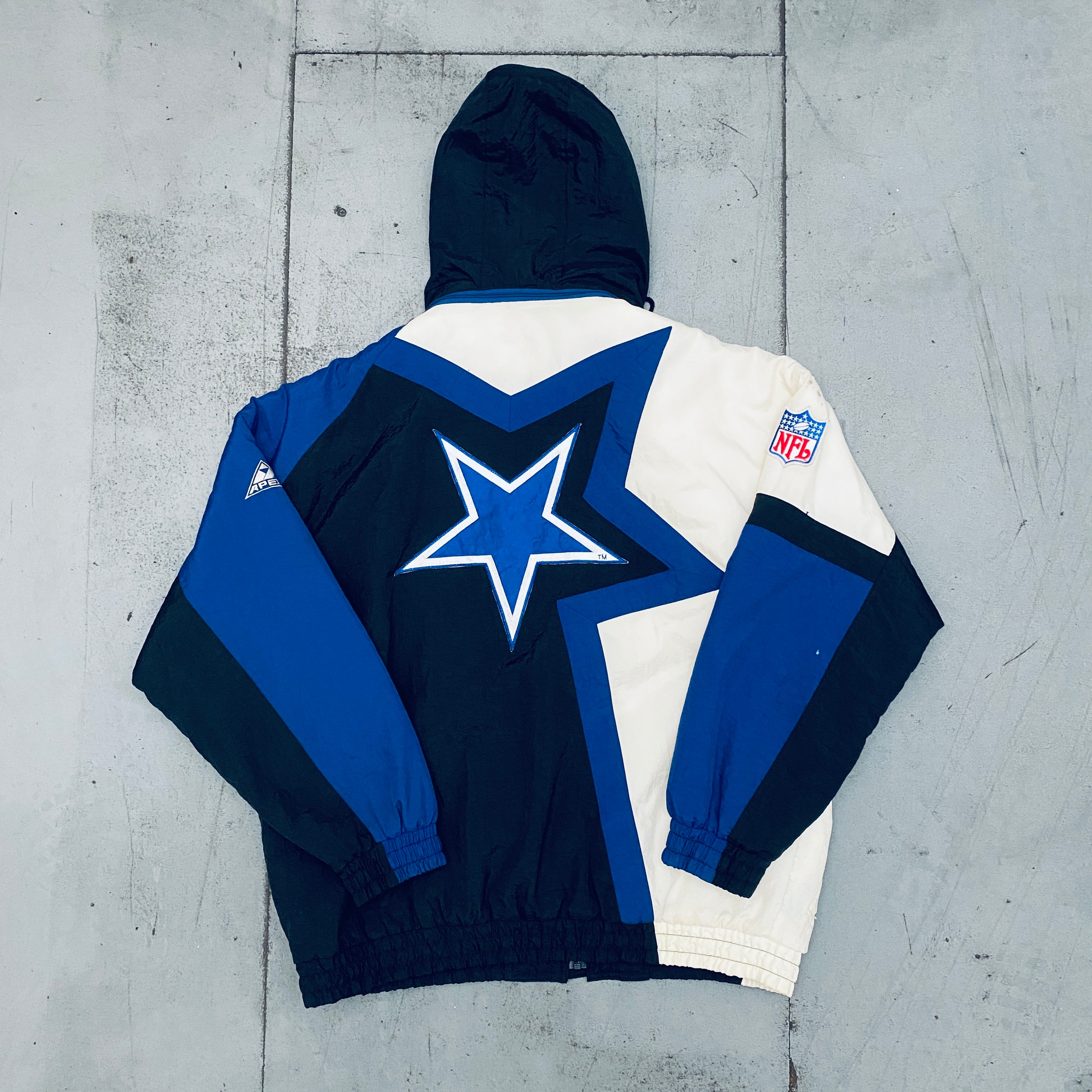 Dallas Cowboys 1990s Apex One Full Zip Proline Jacket - XL Size, Vintage NFL Football Fan Apparel for Game Day & Casual Wear