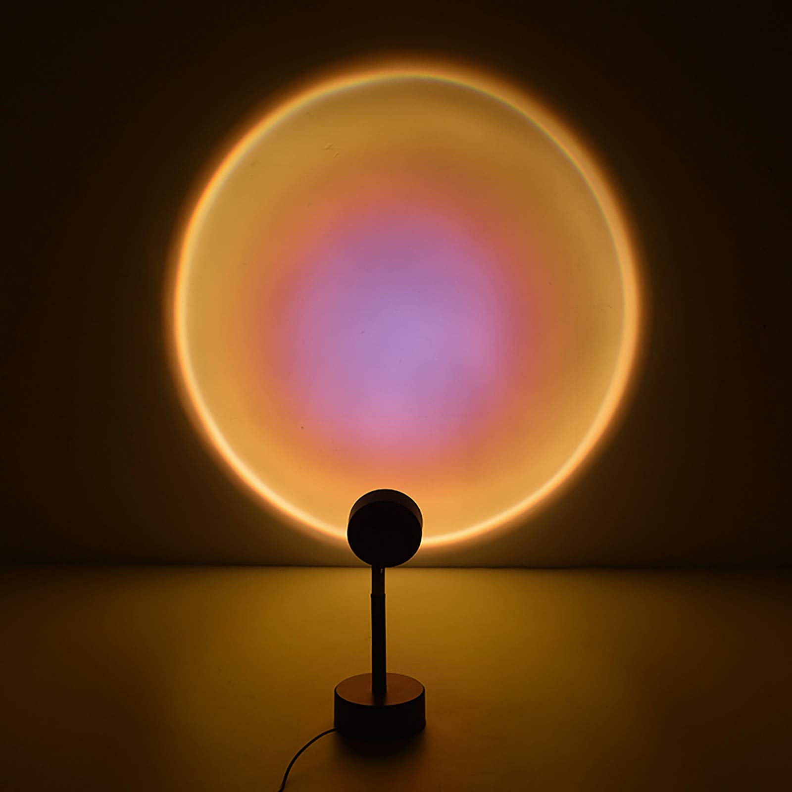 90° Rotating LED Night Light Projector - Rainbow & Sunset Projection Lamp for Kids & Adults | Romantic Mood Lighting for Home, Party, Living Room & Bedroom Decor | Perfect for Nursery, Relaxation & Sleep Aid