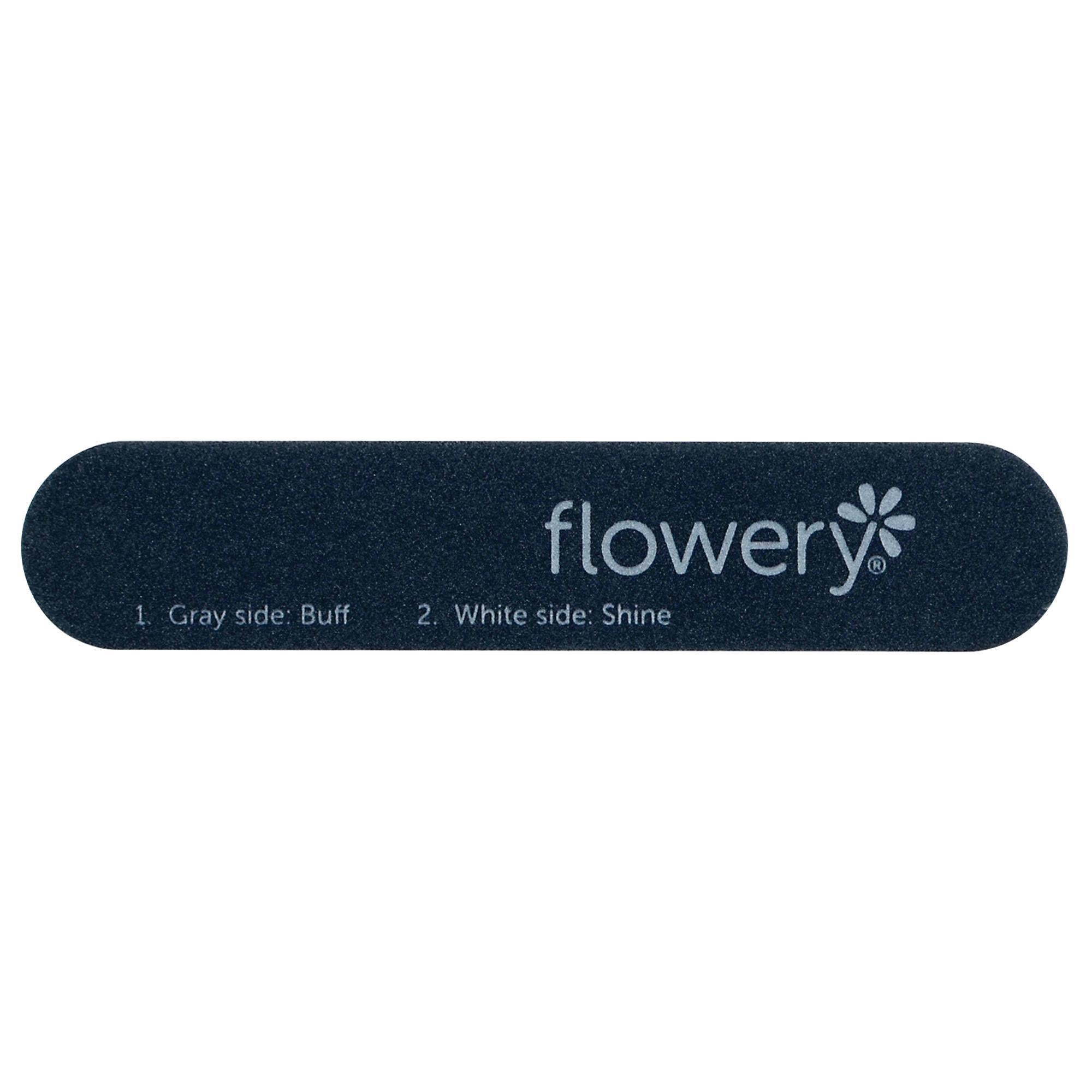 Flowery Disposable Nail Files - 25 Pack of 5 Second Buffer Nail Files for Quick Manicures & Pedicures - Perfect for Home, Salon, or Travel Nail Care