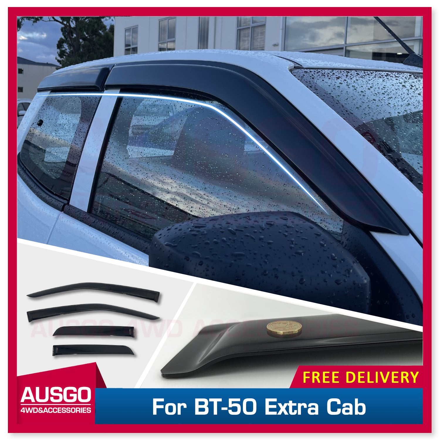 Premium Weather Shields for Mazda BT-50 Extra Cab (2020-Present) - Durable Rain Guards & Wind Deflectors for All-Weather Protection & Style