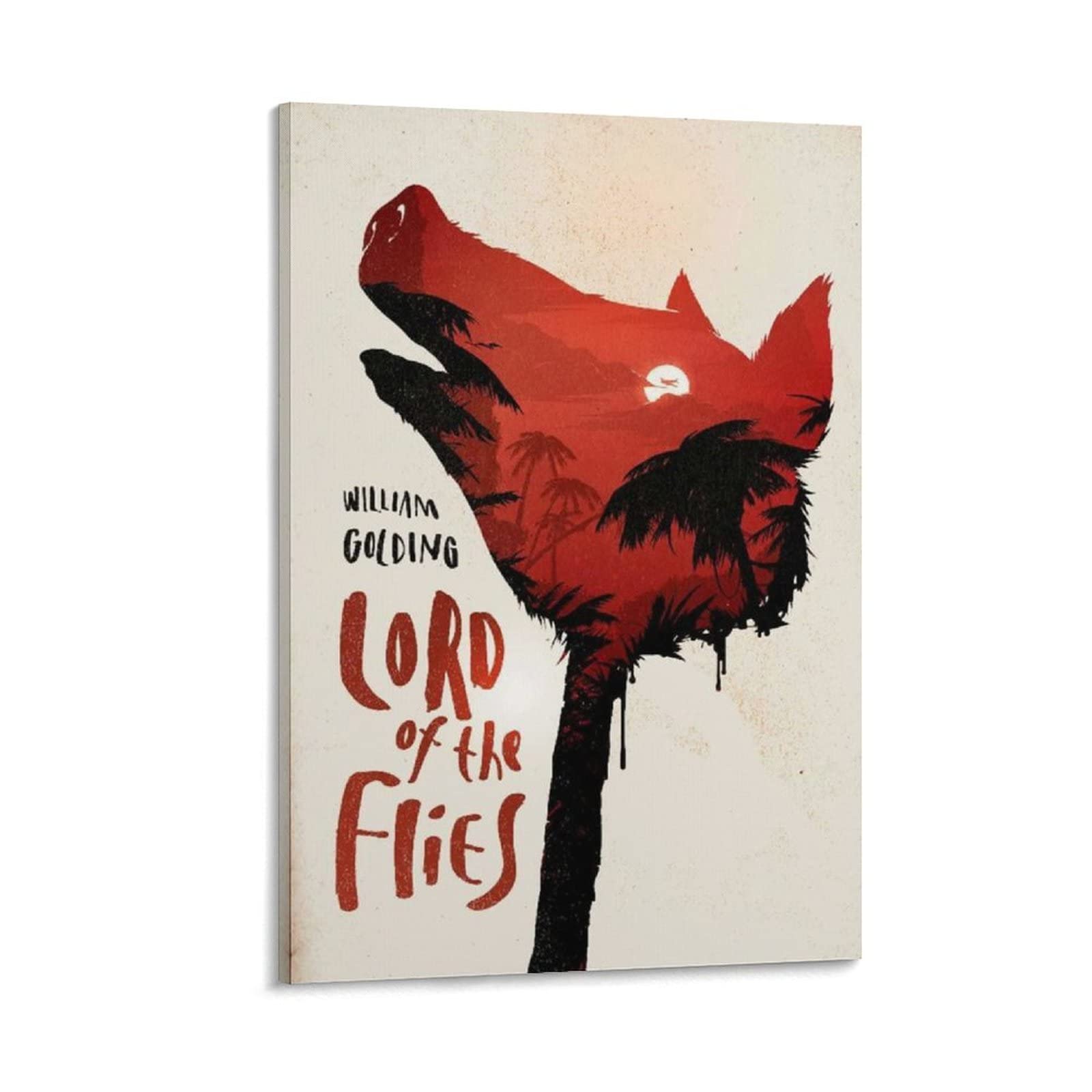 Lord of The Flies Movie Poster - 24x36 Inches & 16x24 Inches (40x60cm) Premium Framed Canvas Wall Art - Vintage Home Decor for Living Room, Bedroom, Office & Theater Room