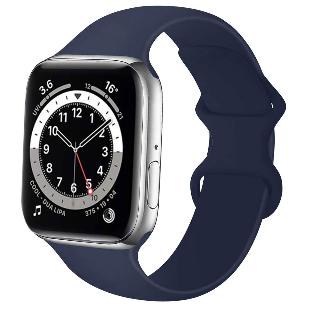 Premium Soft Silicone Replacement Watch Bands for Apple Watch Series 8/7/6/5/4/3/2/1/SE - Compatible with 38mm 40mm 41mm 42mm 44mm 45mm 49mm Models - Sport Wrist Strap for Women & Men - Perfect for Gym, Running & Everyday Wear