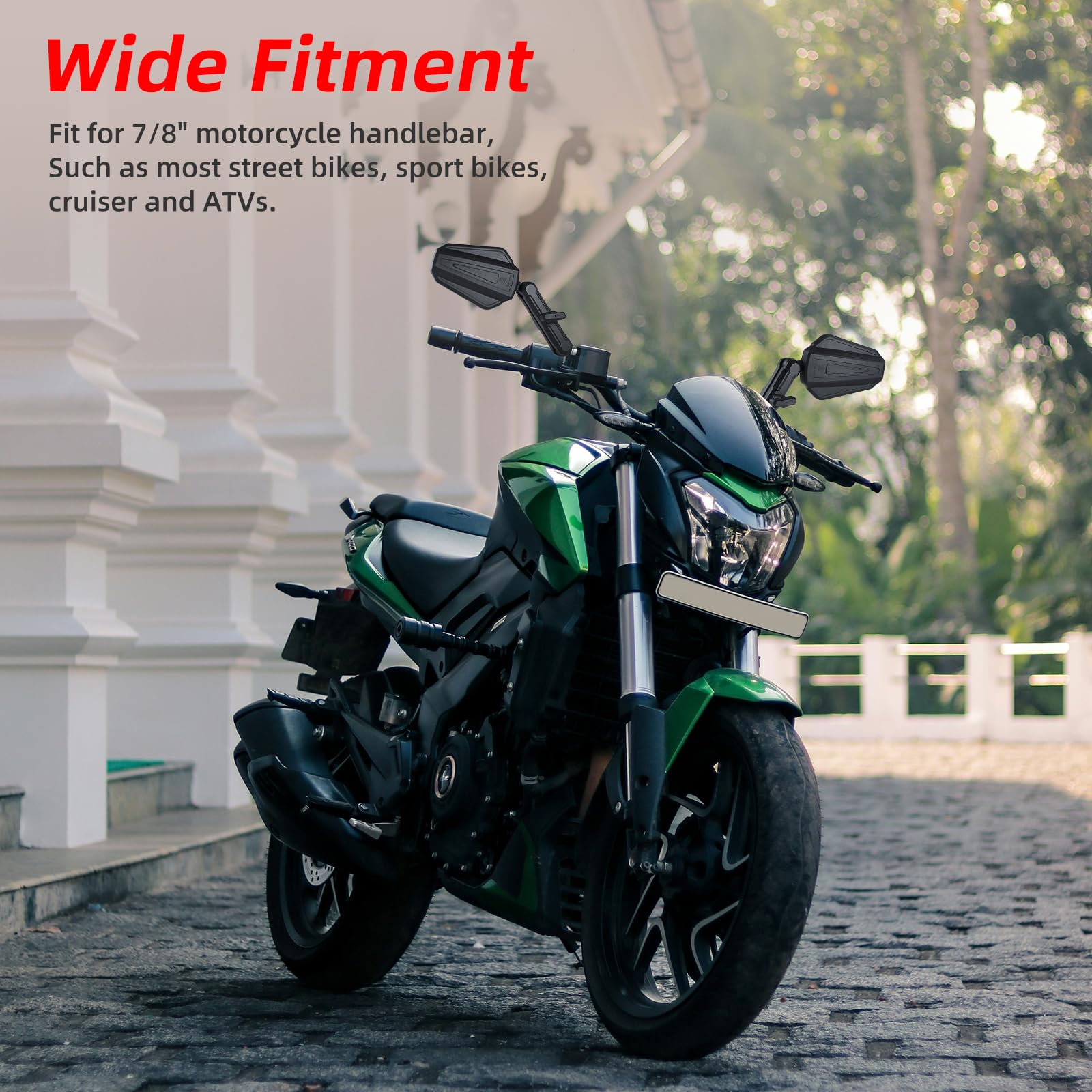 Adjustable Motorcycle Mirrors 7/8