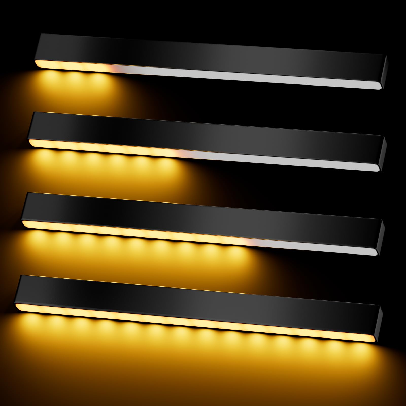 Universal Car Turn Signal Switch & Fog Lights Assembly with 12V LED Sequential Turn Signals - White/Amber Flashing Light Bar for Daytime & Night Running Lights - Perfect for Enhanced Visibility and Safety in All Driving Conditions