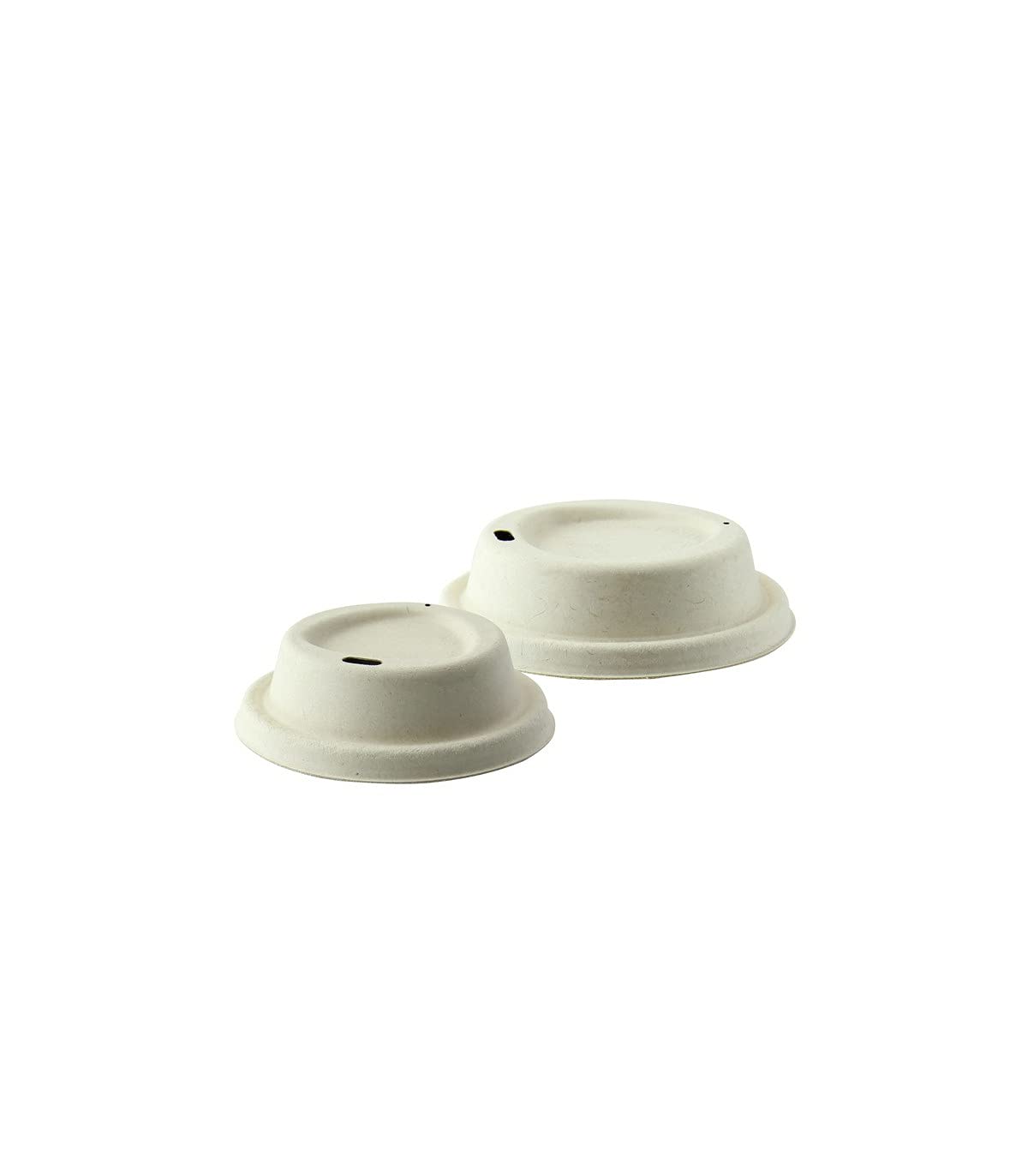 PACKNWOOD 210LPU90D Brown Sugarcane Coffee Lids for 10oz/12oz/16oz/20oz Disposable Paper Cups - 3.54 Inch Diameter - 1000 Pack - Eco-Friendly Biodegradable Lids for Coffee Shops, Cafes & Takeout Businesses