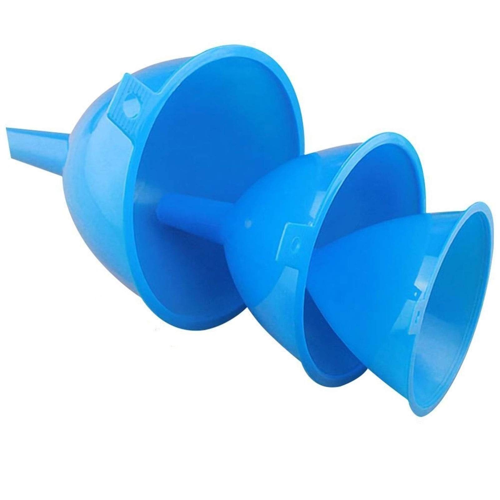 3Pcs Adjustable Plastic Funnel Set - Small, Medium & Large Kitchen Funnels for Cooking, Oil, Liquids - Colorful Multi-Purpose Funnels for Baking, Auto Fluids, DIY Projects (Random Colors)