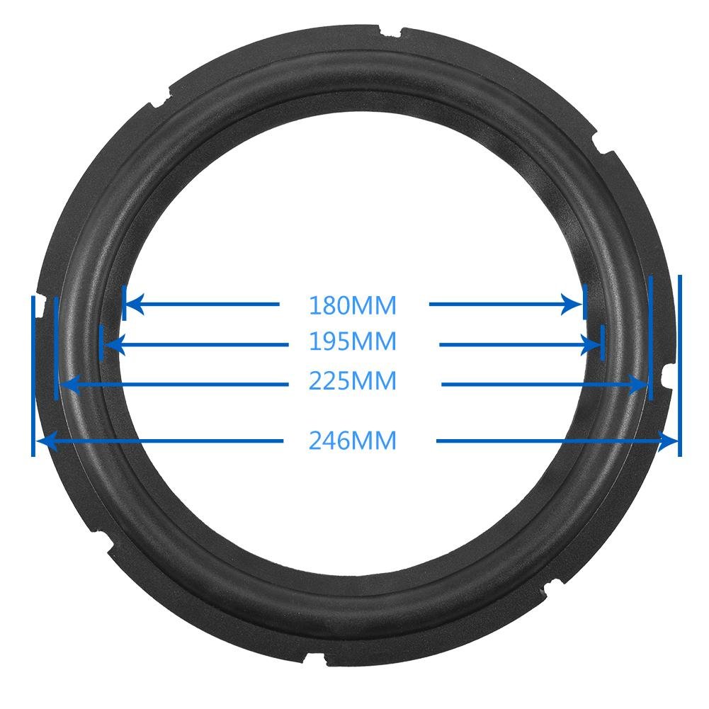 10 Inch Perforated Rubber Speaker Foam Subwoofer Surround Replacement Ring - DIY Speaker Repair Parts (2PCS) - Perfect for Home Theater, Car Audio & Studio Monitor Upgrades