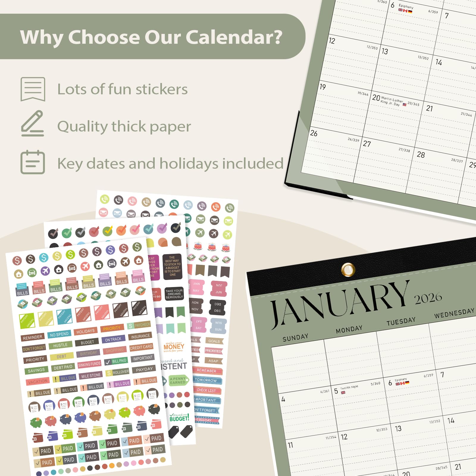 2025-2026 21-Month Large Desk Calendar Planner (April 2025-December 2026) - 17