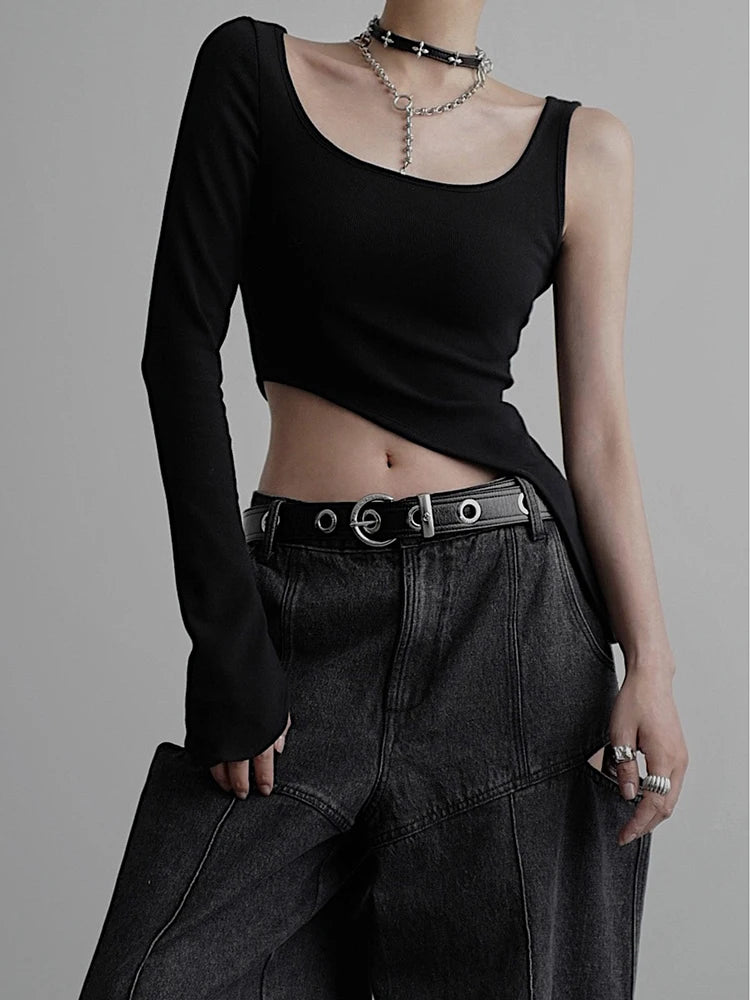 Black 3-Way Wear Knit Sweater for Women - O-Neck Long Sleeve Pullover | Fashionable Spring & Autumn Top | Versatile Layering Piece for Work, Dating & Casual Outfits | 2025 New Arrival 1DH9225
